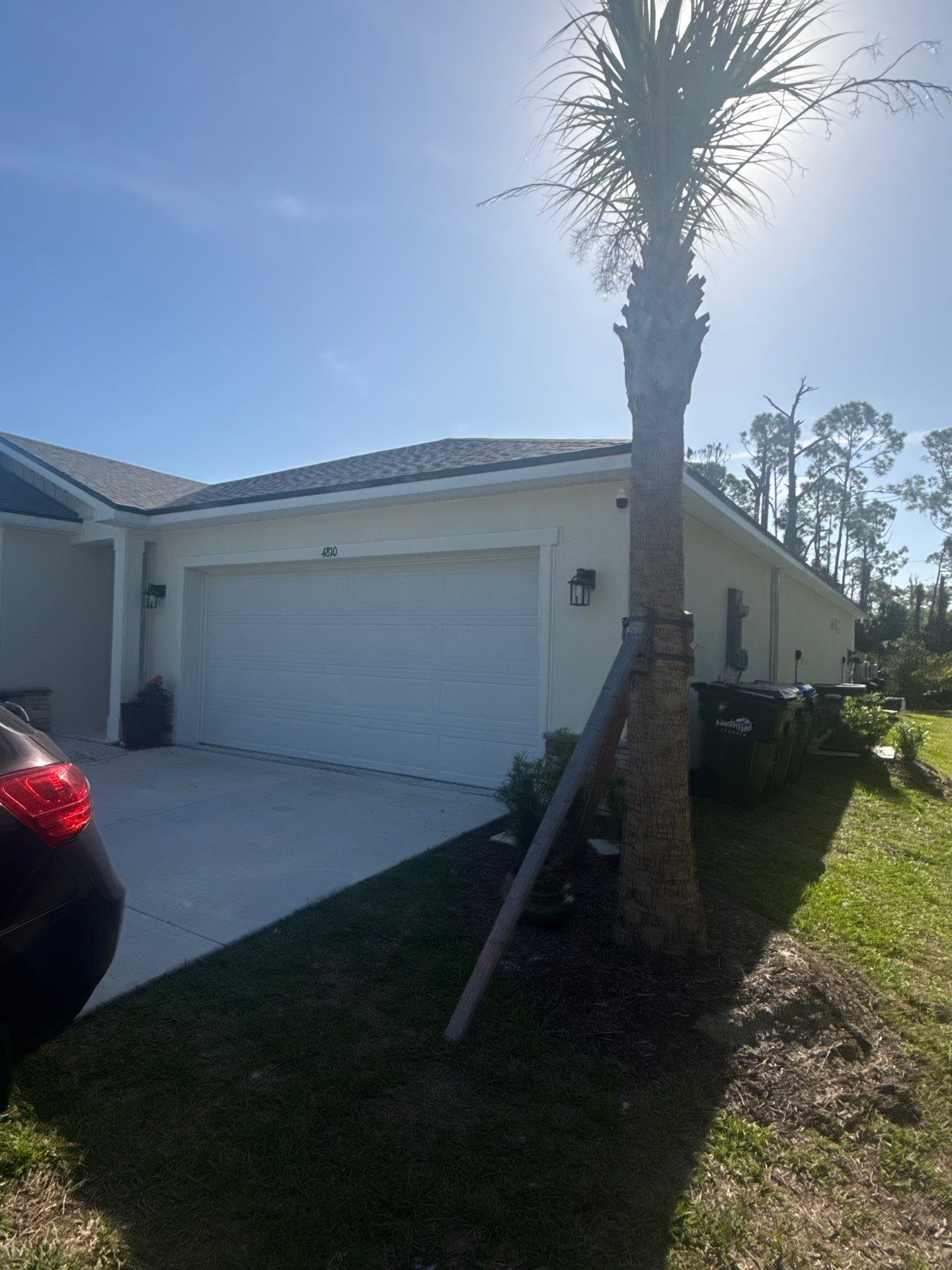 6-inch K-style White Seamless Gutters with Downspouts in North Port, FL by Gutter Professors