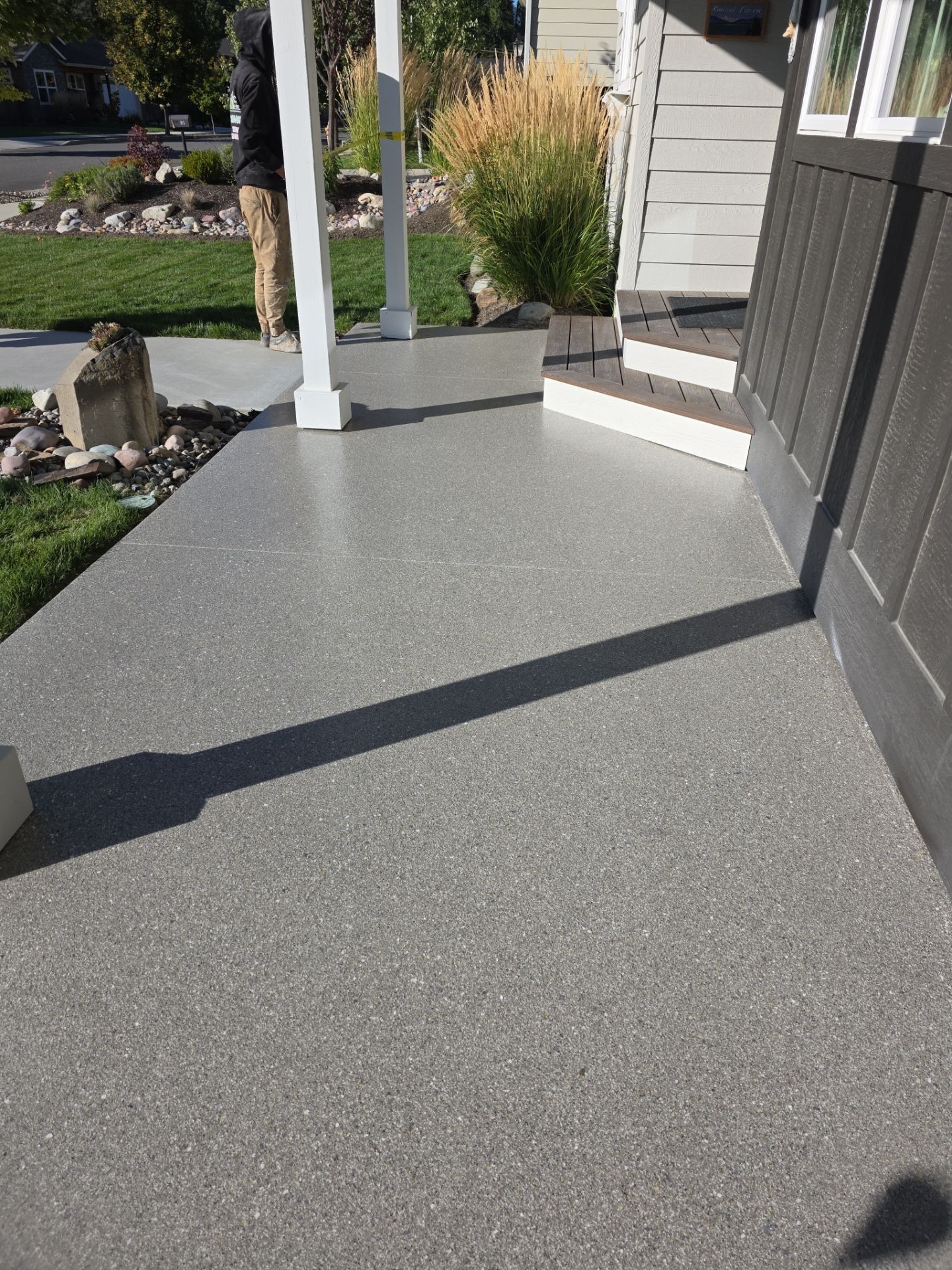 Patio Transformation using Travertine by Croc Coatings, LLC