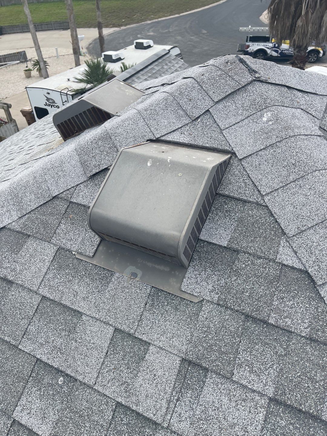 Residential Roofing Repair using Galvanized Chimney Cap & Chase by Lighthouse Roofing