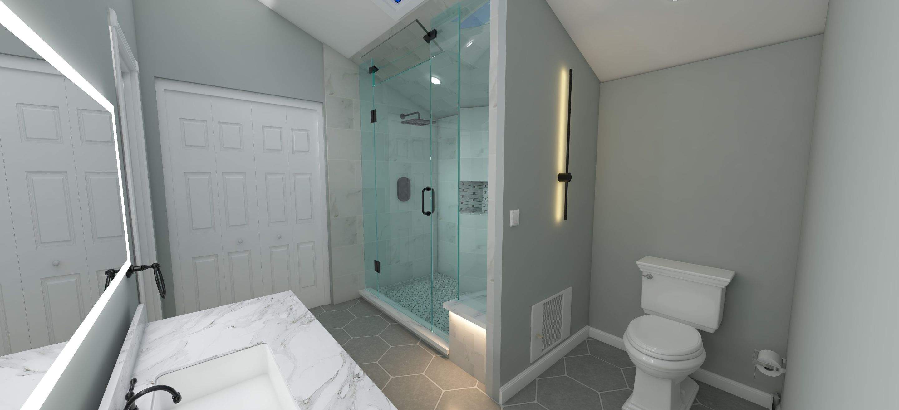 Bathroom Remodel using Tile by Home Concepts Construction