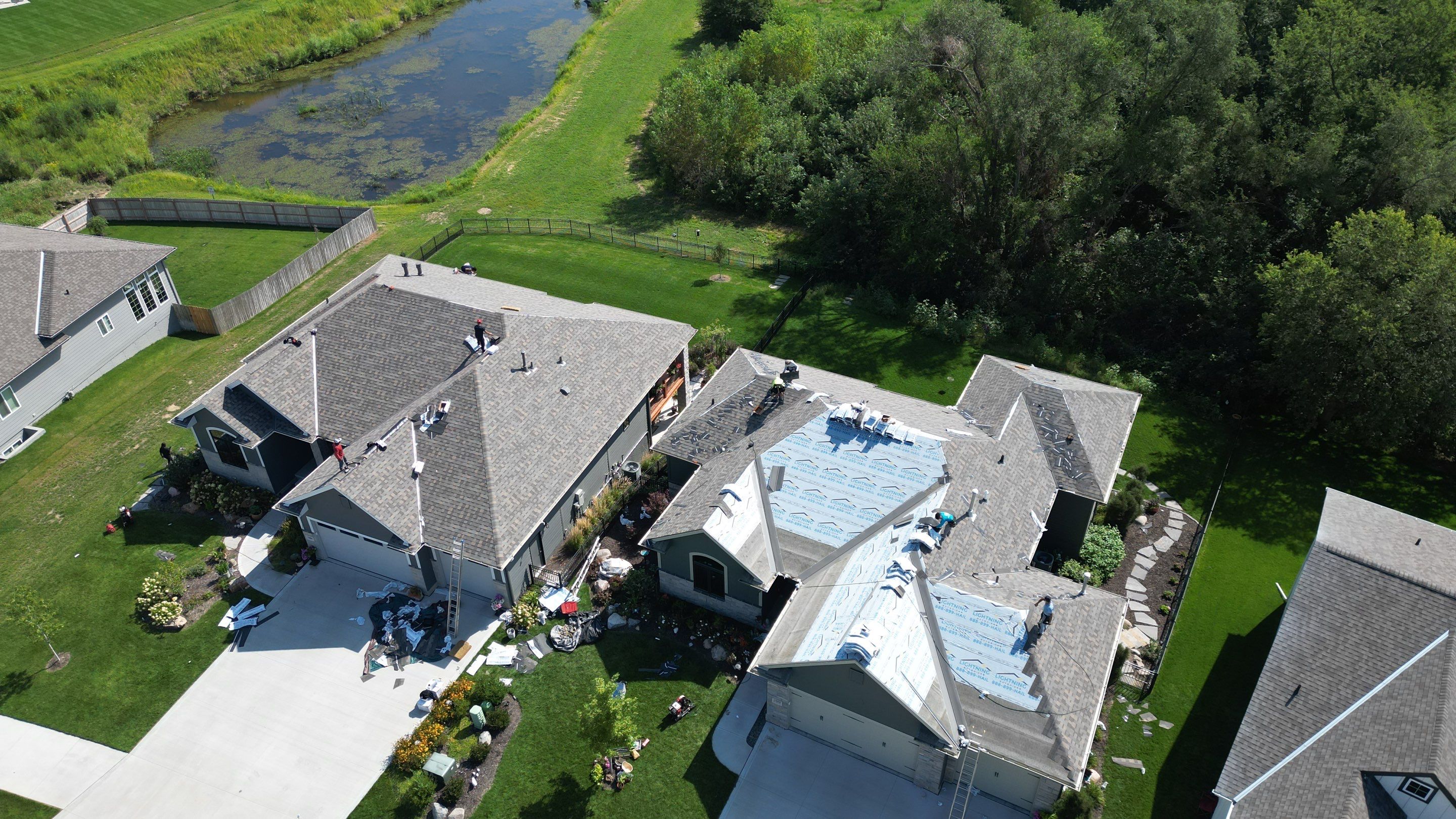 Residential Roofing Installation using IKO Nordic Cornerstone Impact Resistant Class 4 by Lightning Exteriors