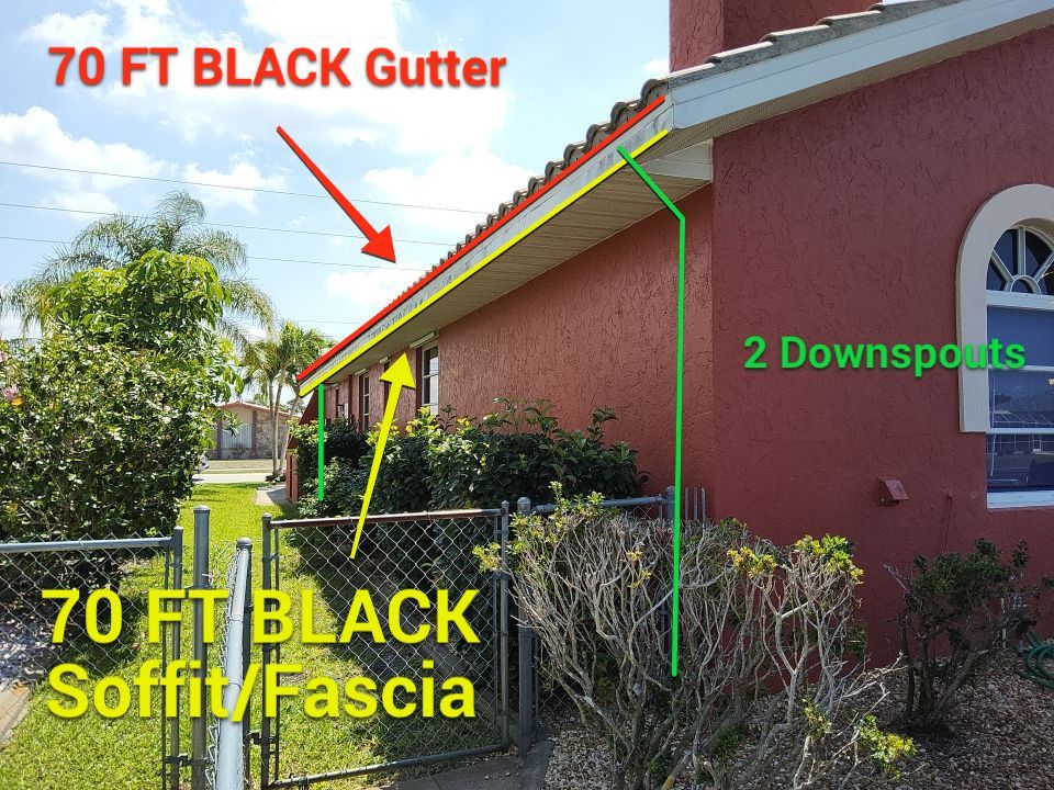 Total Black Gutters and Soffit & Fascia Installation in Punta Gorda FL by Gutter Professors