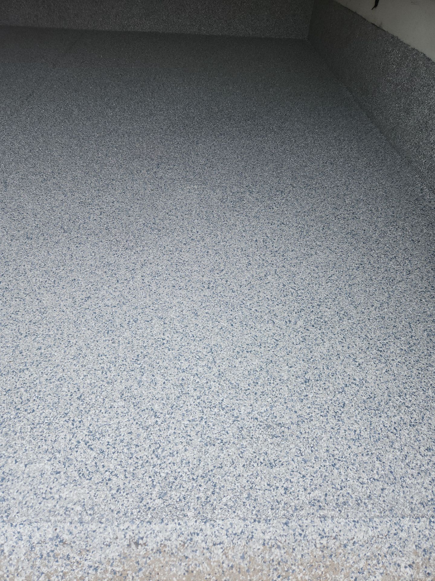 Hillsborough Township Garage Floor Coating with Multi-Colored Polyaspartic Flake by Spectrum Painting, LLC