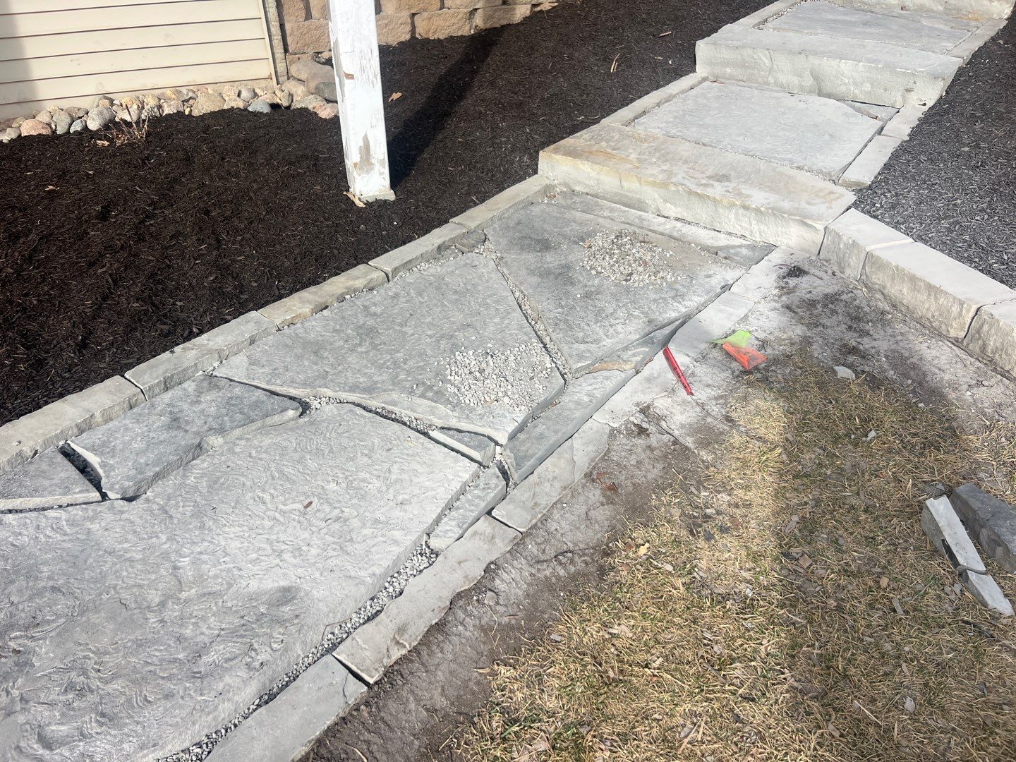 Updated Stone Stepper Path by New Horizon Landscapes