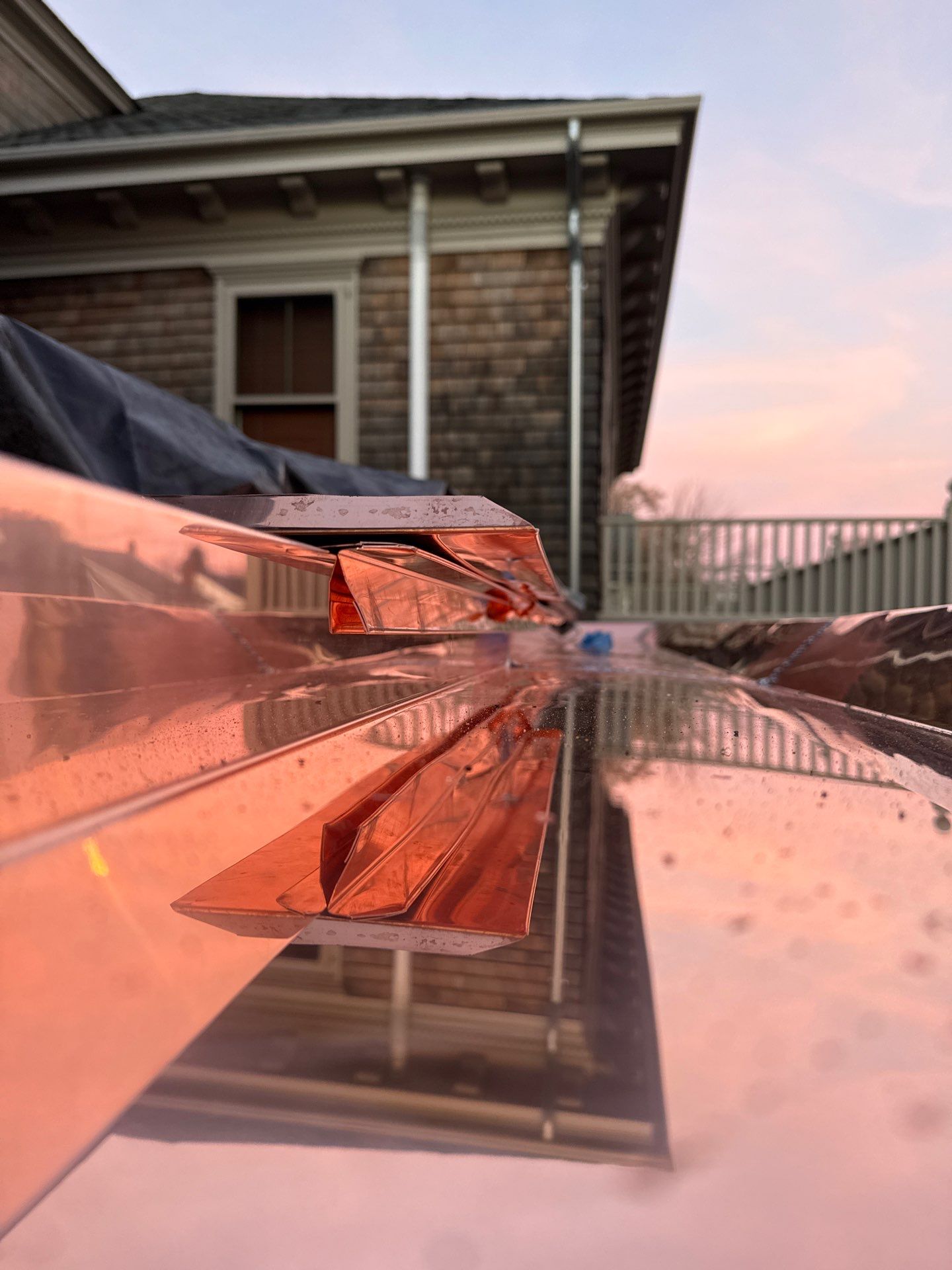 Flat Seam Copper Roof - Newport Residence by Rinaldi Brothers