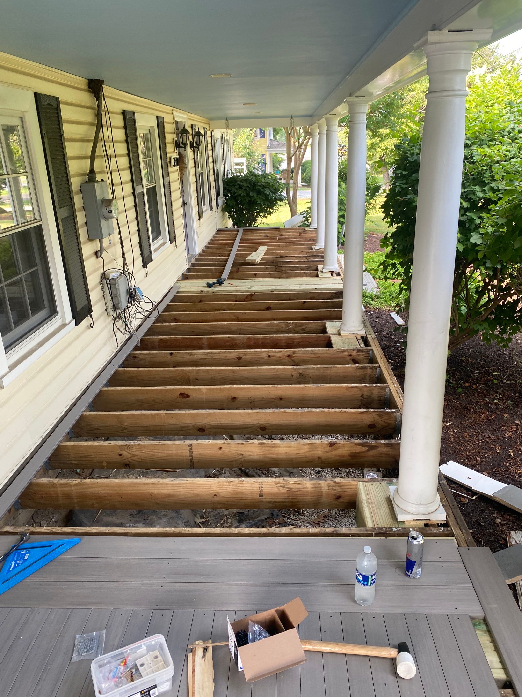 Front Porch Transformation using Timbertech Decking by The Smet Companies, LLC