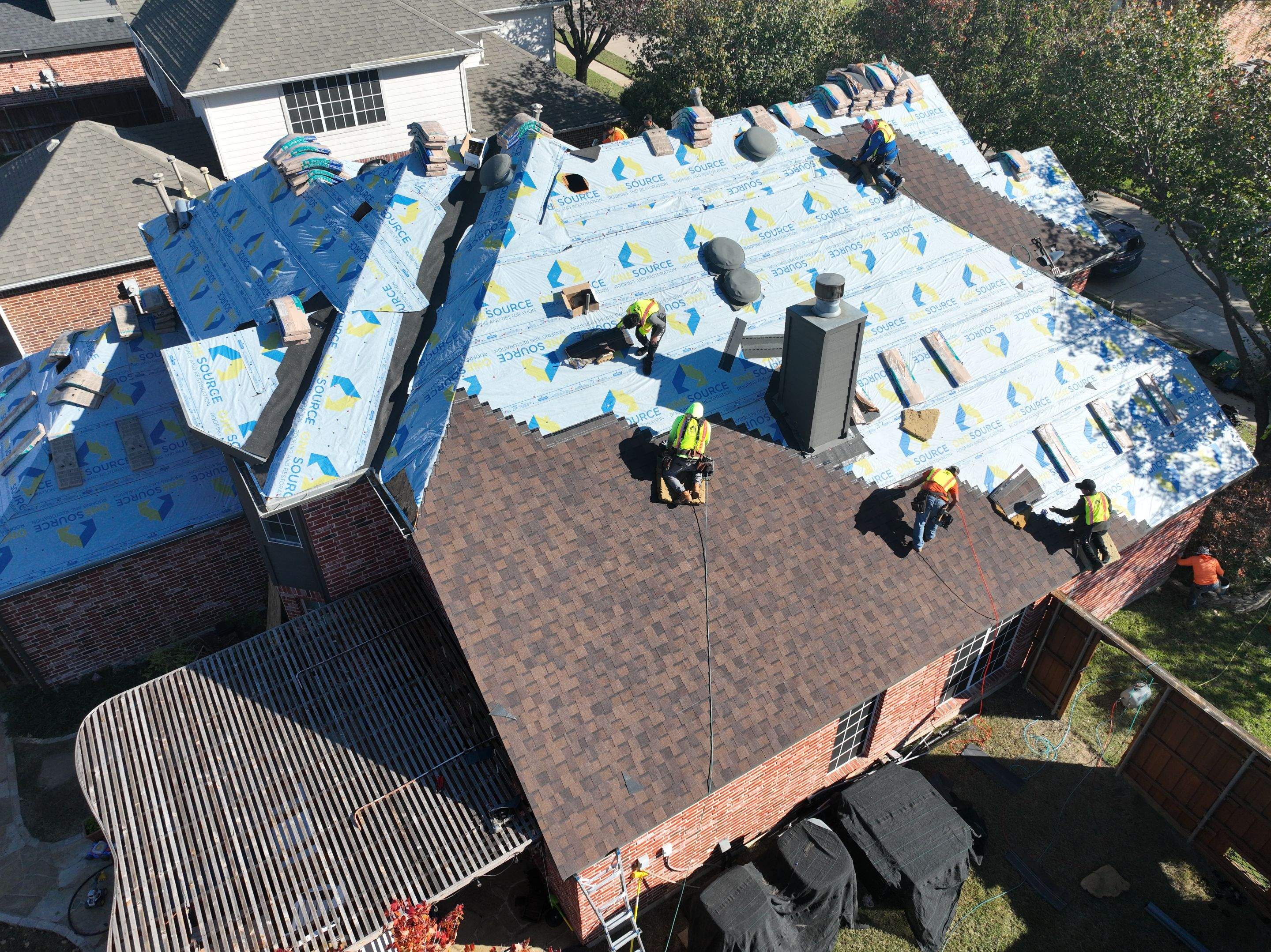 Residential Roofing Installation using CertainTeed Landmark Burnt Sienna by OneSource Roofing and Restoration