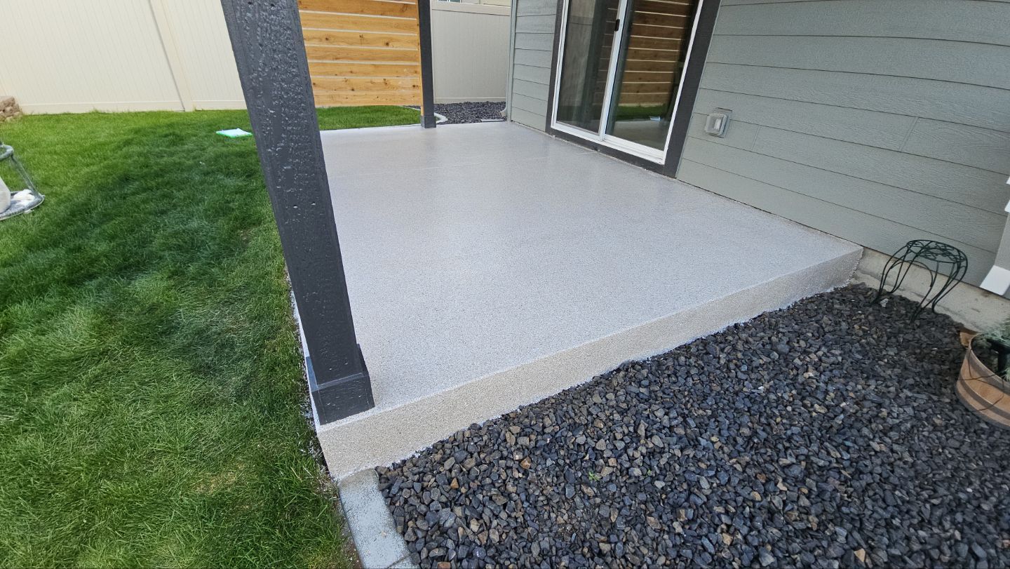 Patio Transformation using Sandstone by Croc Coatings, LLC