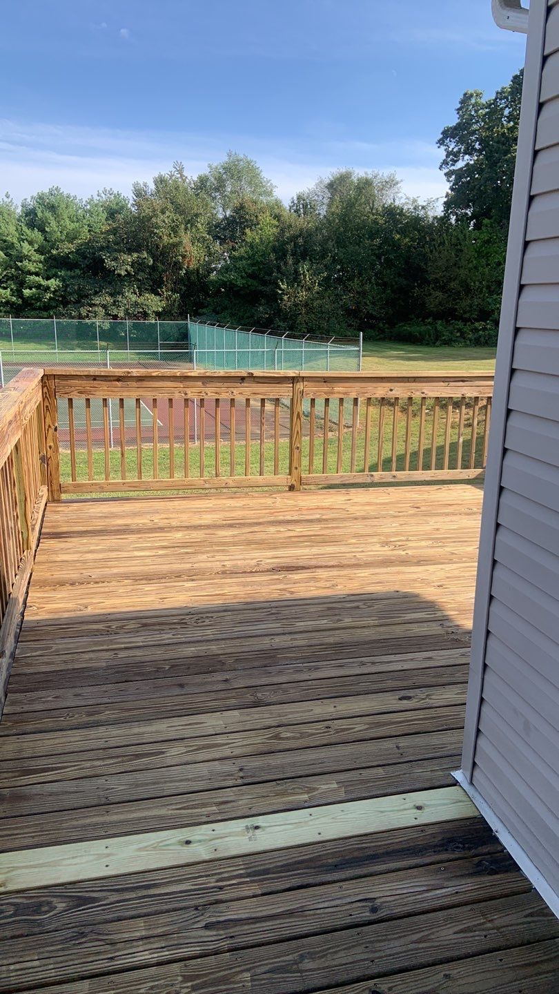 Deck Refinishing using Powerwasher by A1 NERDY HOMES LLC