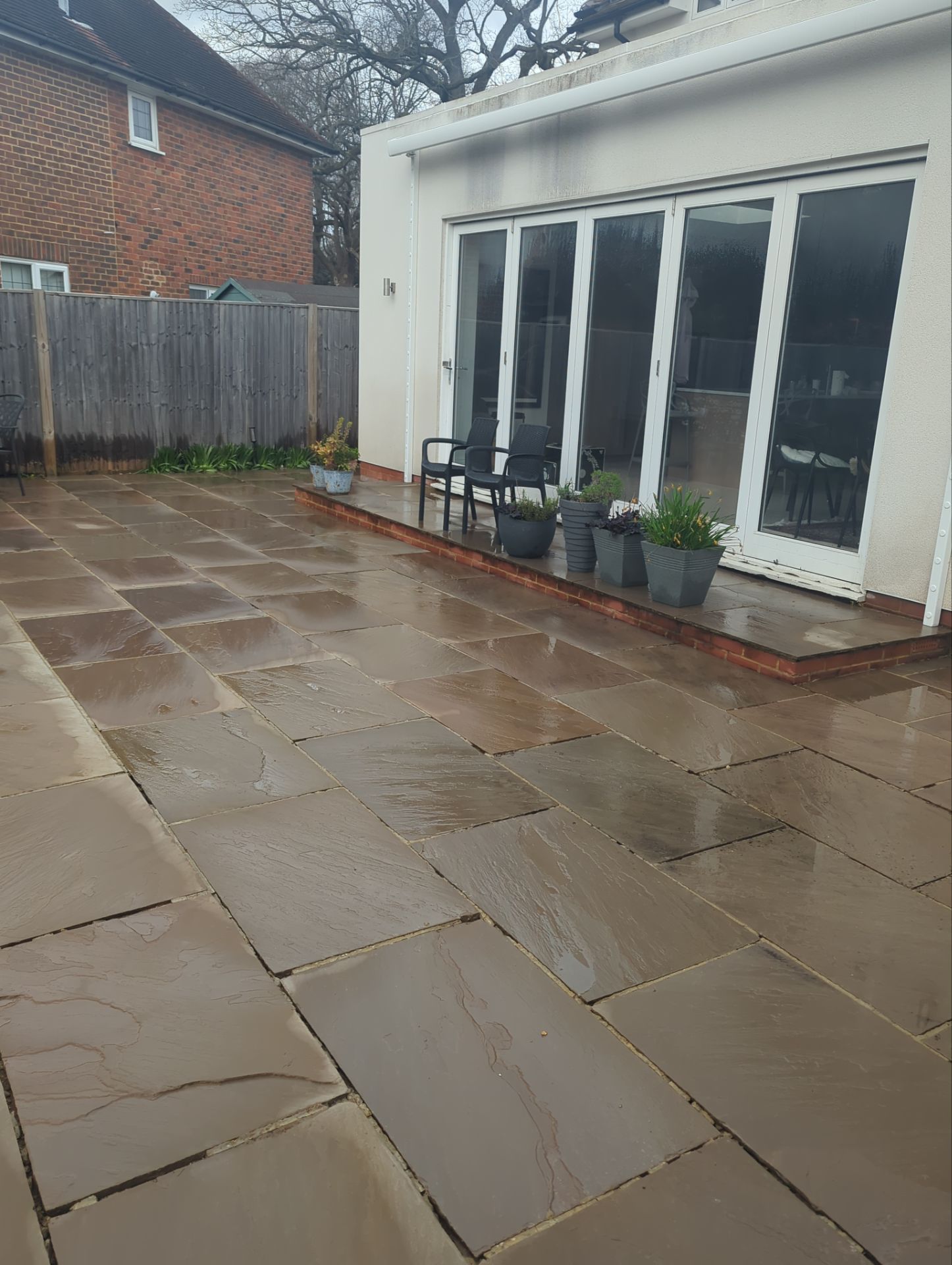 Patio Area Spring Clean using Mosmatic Flat Surface Cleaner by Ges Exterior Cleaning ltd