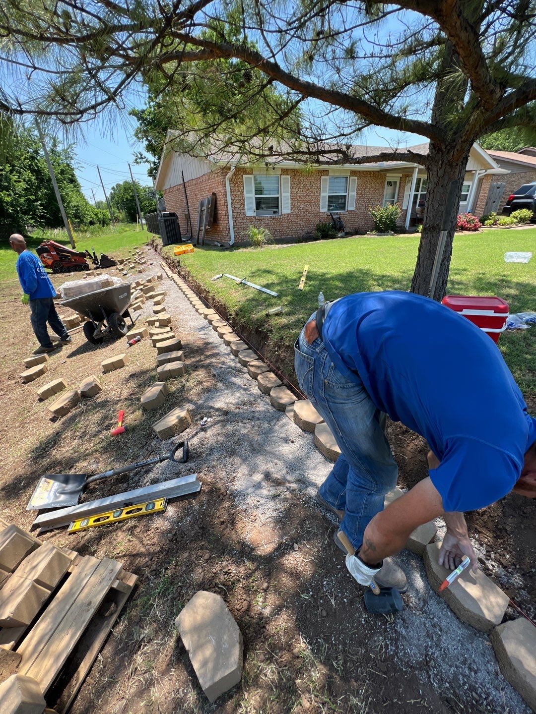 Retaining Wall using Rocks by Clays Services Inc