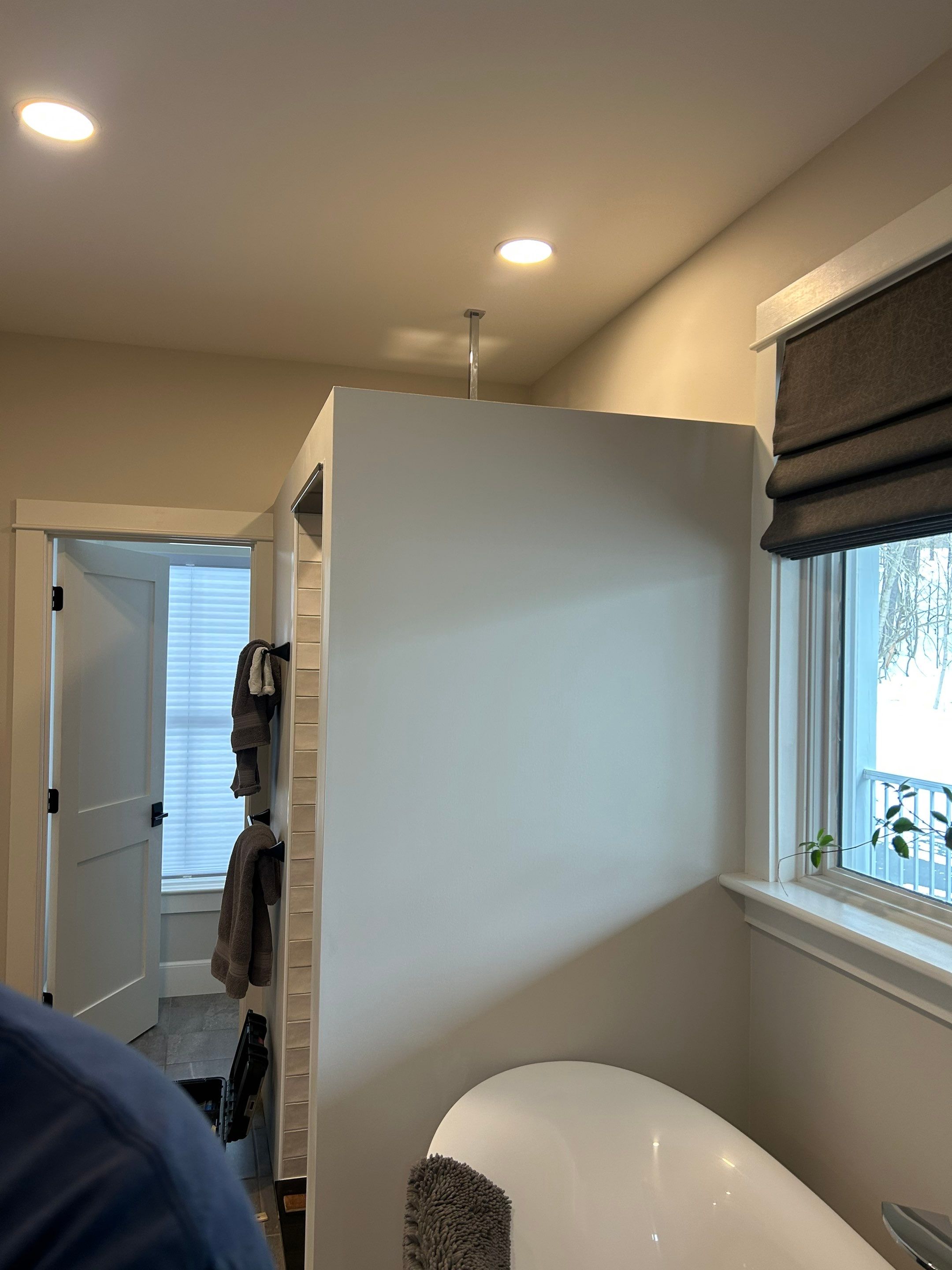 Shower using Tempered Low Iron Shower Glass by Cheshire Glass Company