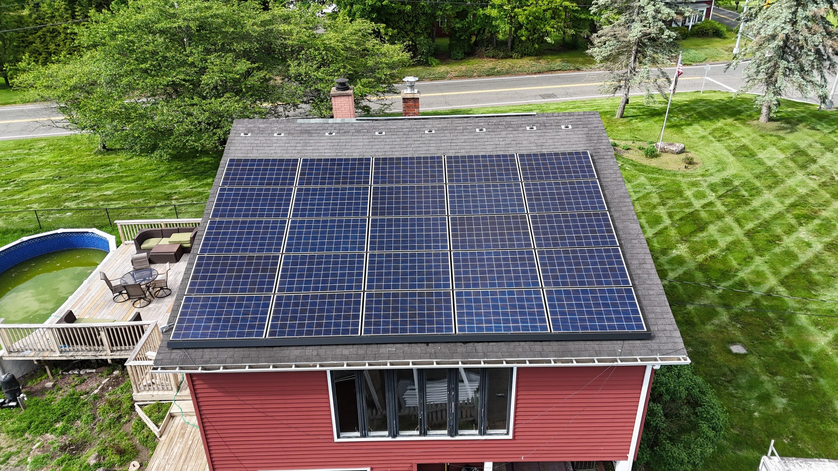 Solar Removal, Reinstall & Full Roof Replacement in Wilbraham, MA – Owens Corning Duration, Onyx Black by JOHNNYS PRO