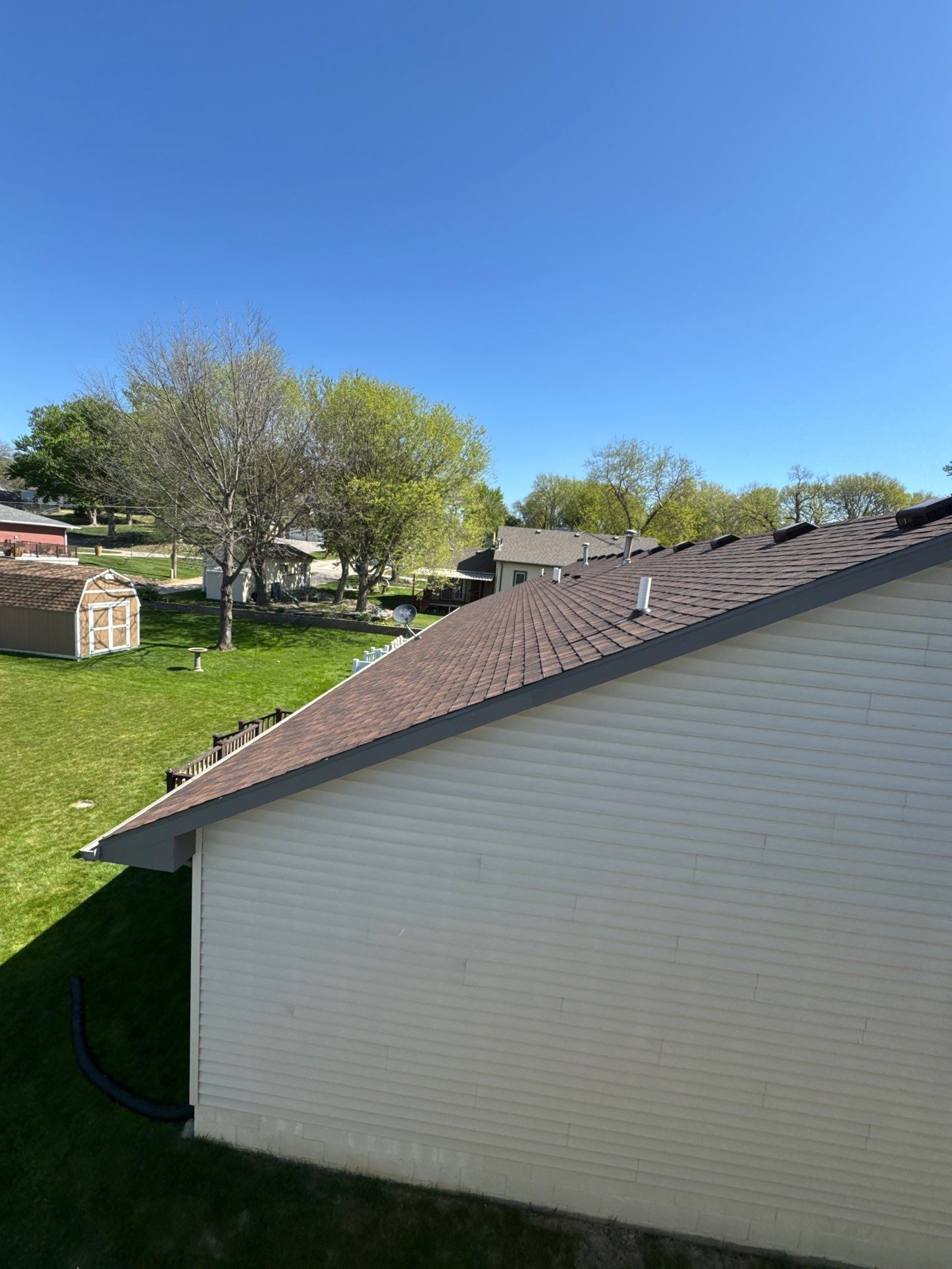 Brown Architectural Shingle Roof Replacement in Wisner, NE by Crows Roofing LLC