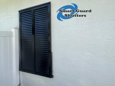 Impact Bahama Shutters in Jet Black