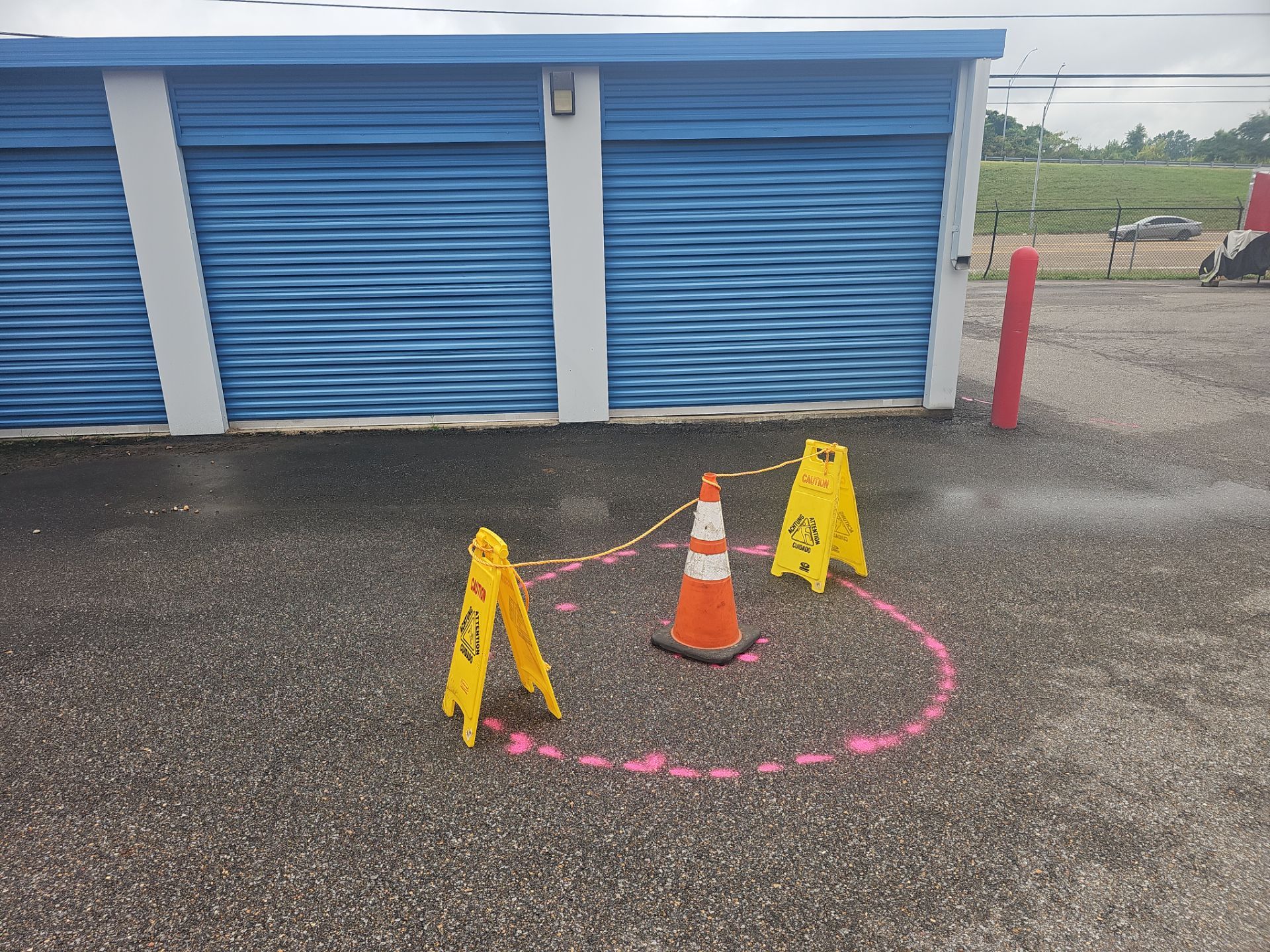 GPR Investigation on sink hole by Alsip Locating Service, LLC