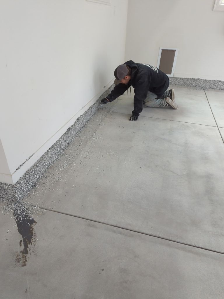 Garage Transformation using Slate Stone by Croc Coatings, LLC