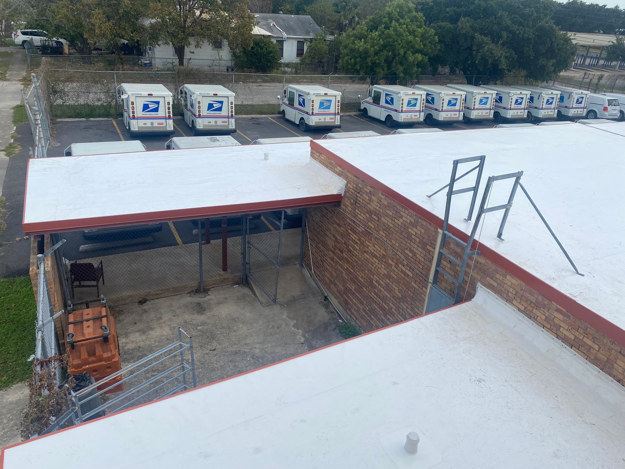 San Antonio Post Office Recover with a 20 year NDL warranty by Grell Roofing, LLC