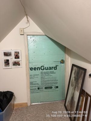 Attic Insulation Board Installation and AC Unit Setup in Chattanooga