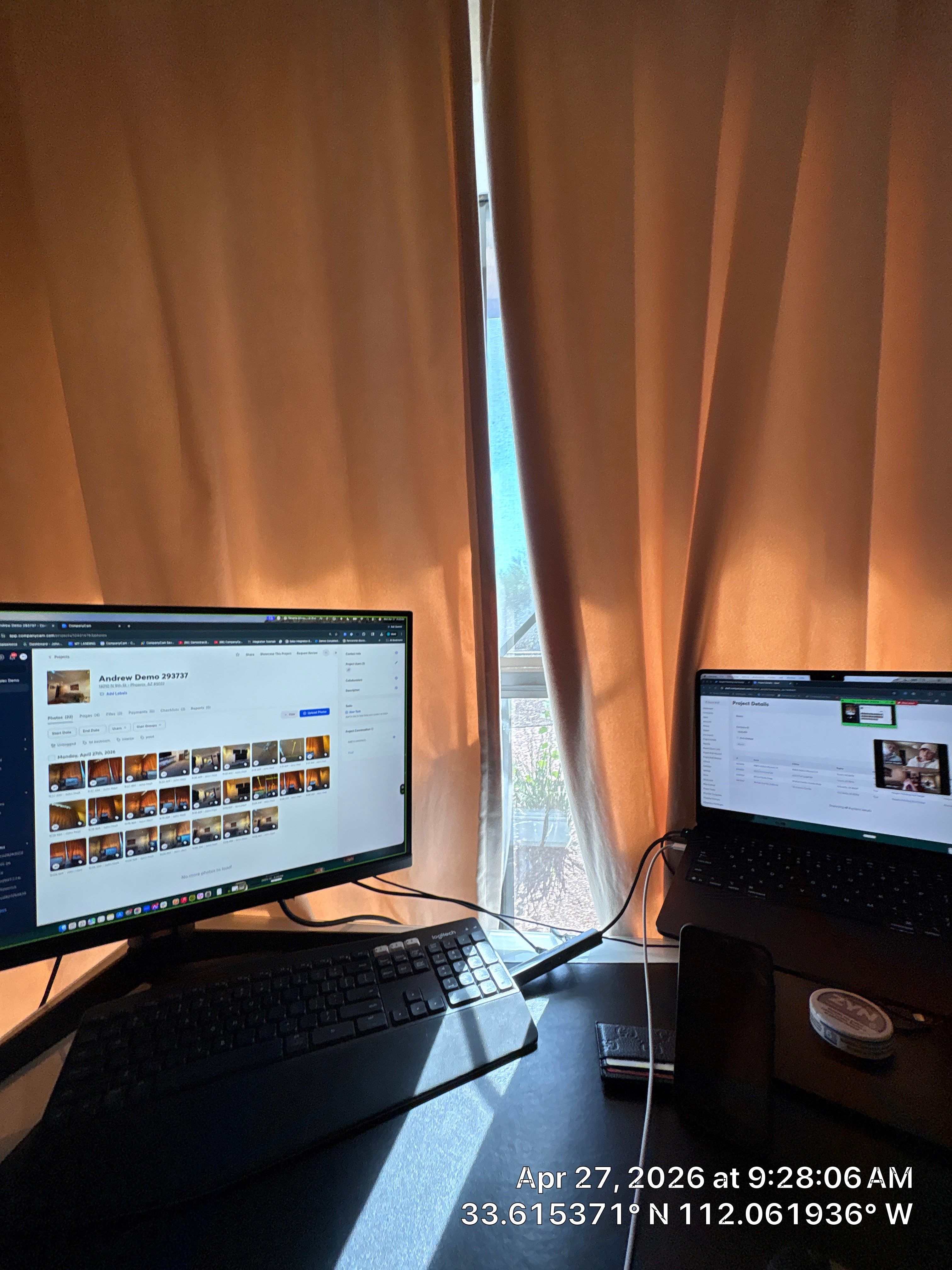 Multi-Monitor Workspace and Media Wall Installation in Phoenix by CompanyCam Sales Demo