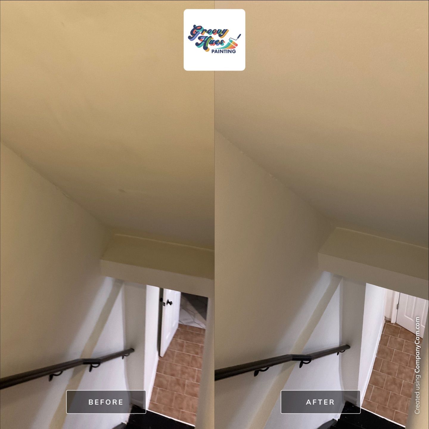 Light Filled Living Spaces and Stairwell Refresh by Groovy Hues