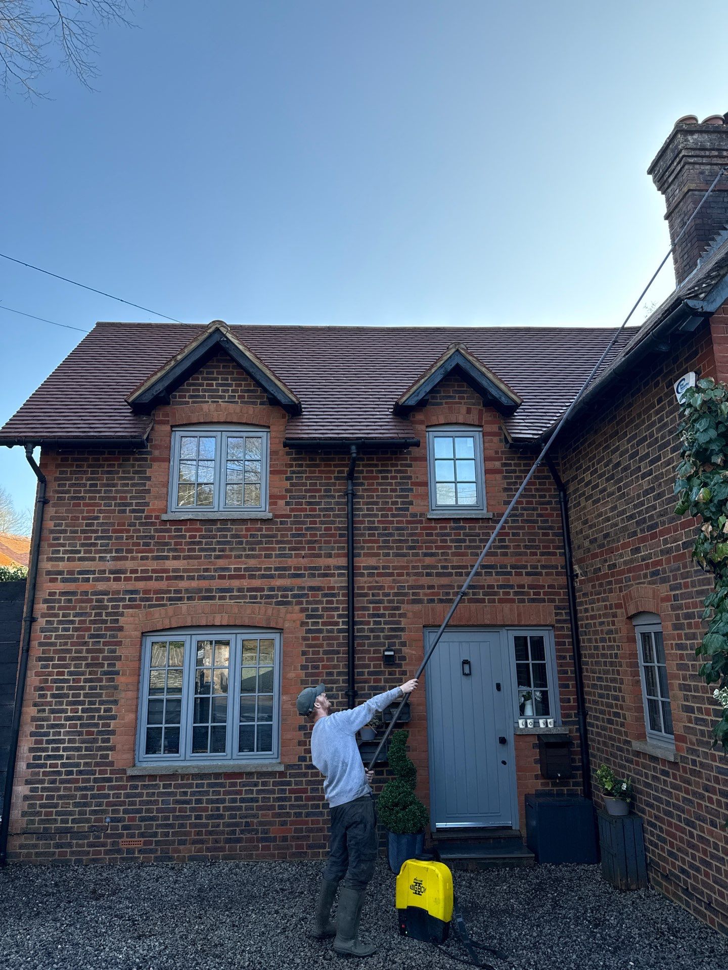 Roof Clean  - Moss Removal - Gutter Clean using Honda 15lpm Low Pressure Washing Machine by Ges Exterior Cleaning ltd