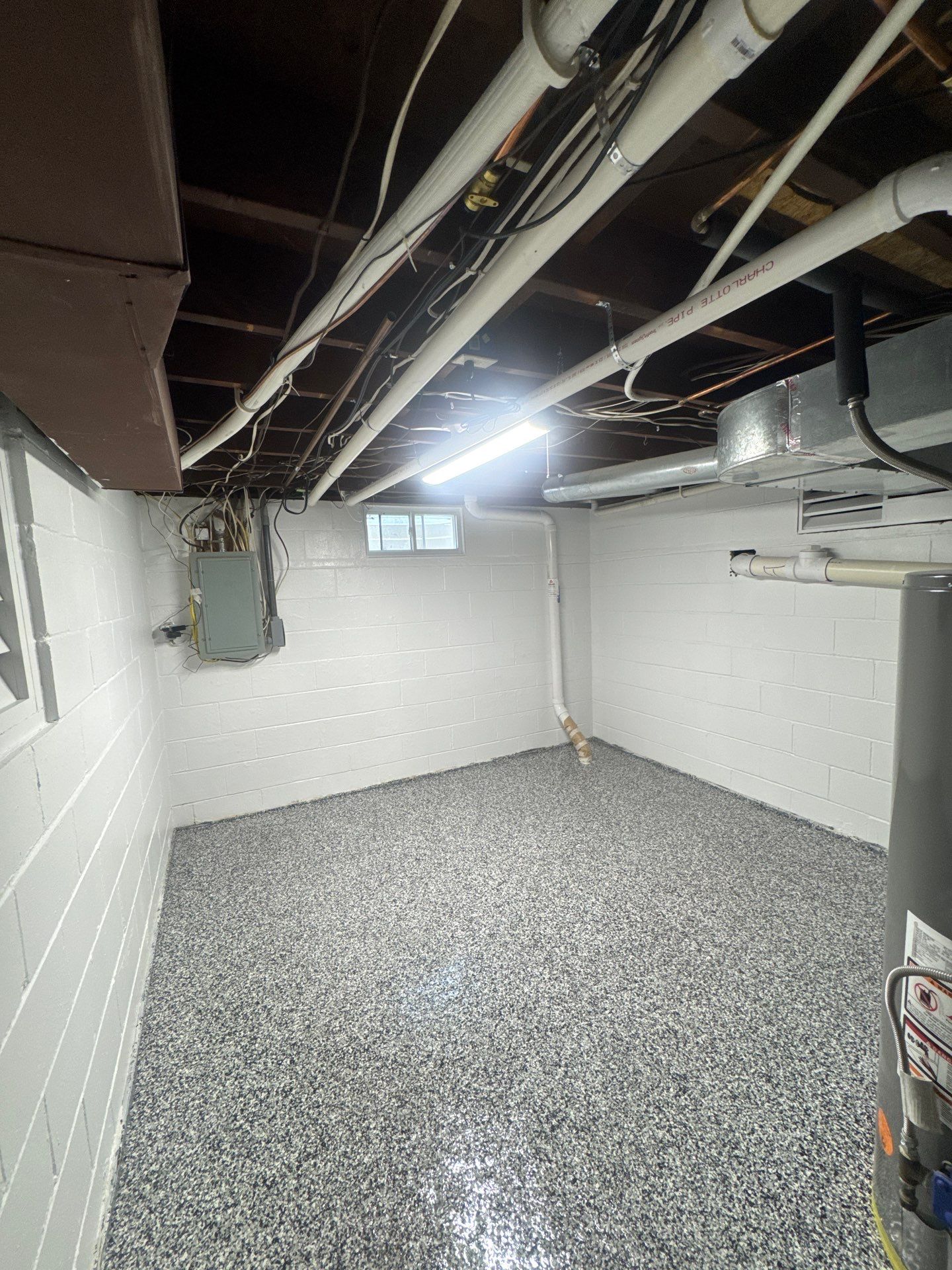 Repaint Walls and Apply Epoxy Flooring by Midwest Paint LLC