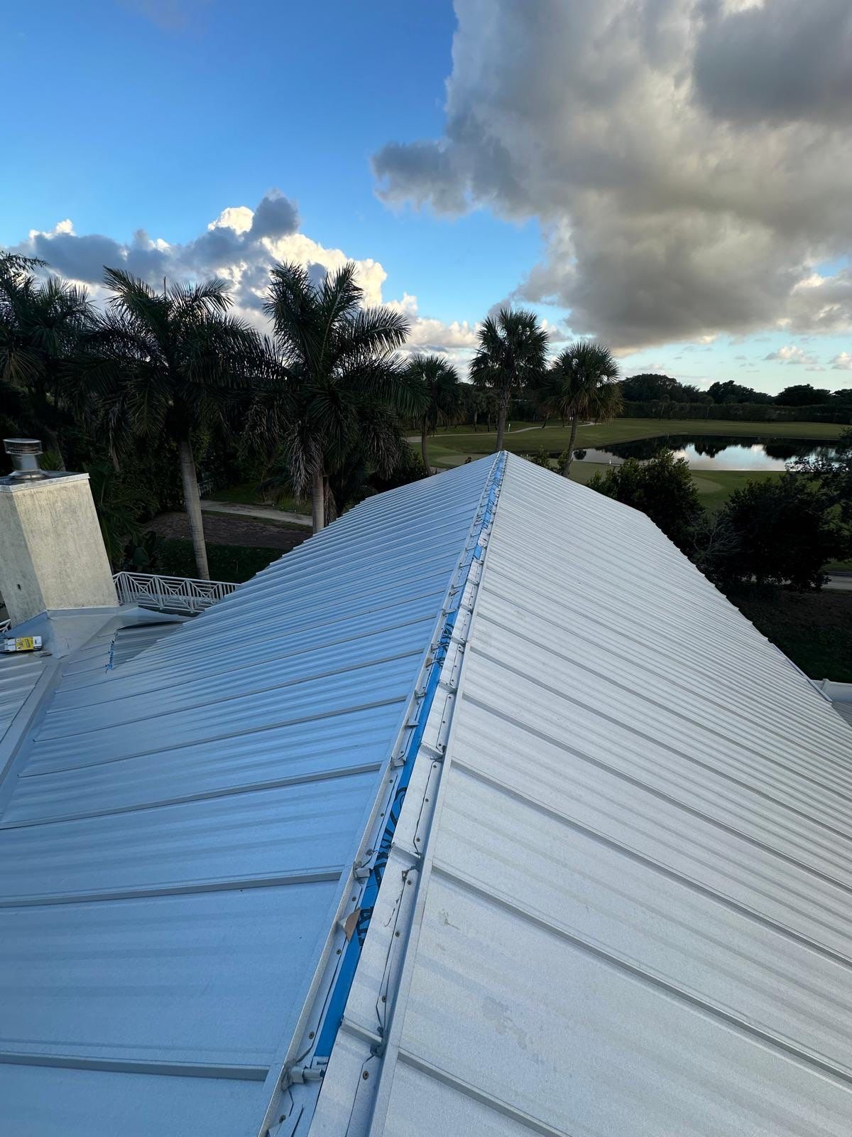 Residential Roofing Installation using 1" Nail strip metal roof by BLUES BROTHERS ROOFING