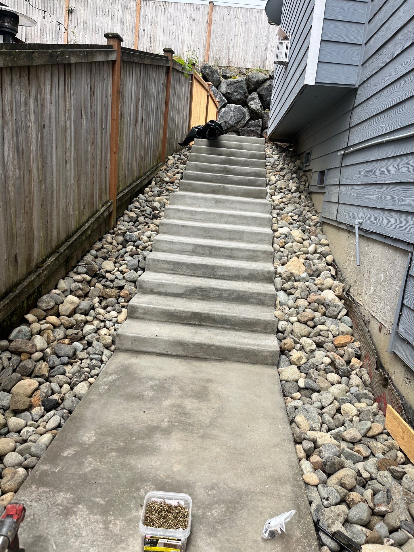 Jireh Outdoor Projects | Concrete Stair Repair and Retaining Wall by Jireh Asphalt & Concrete Inc 