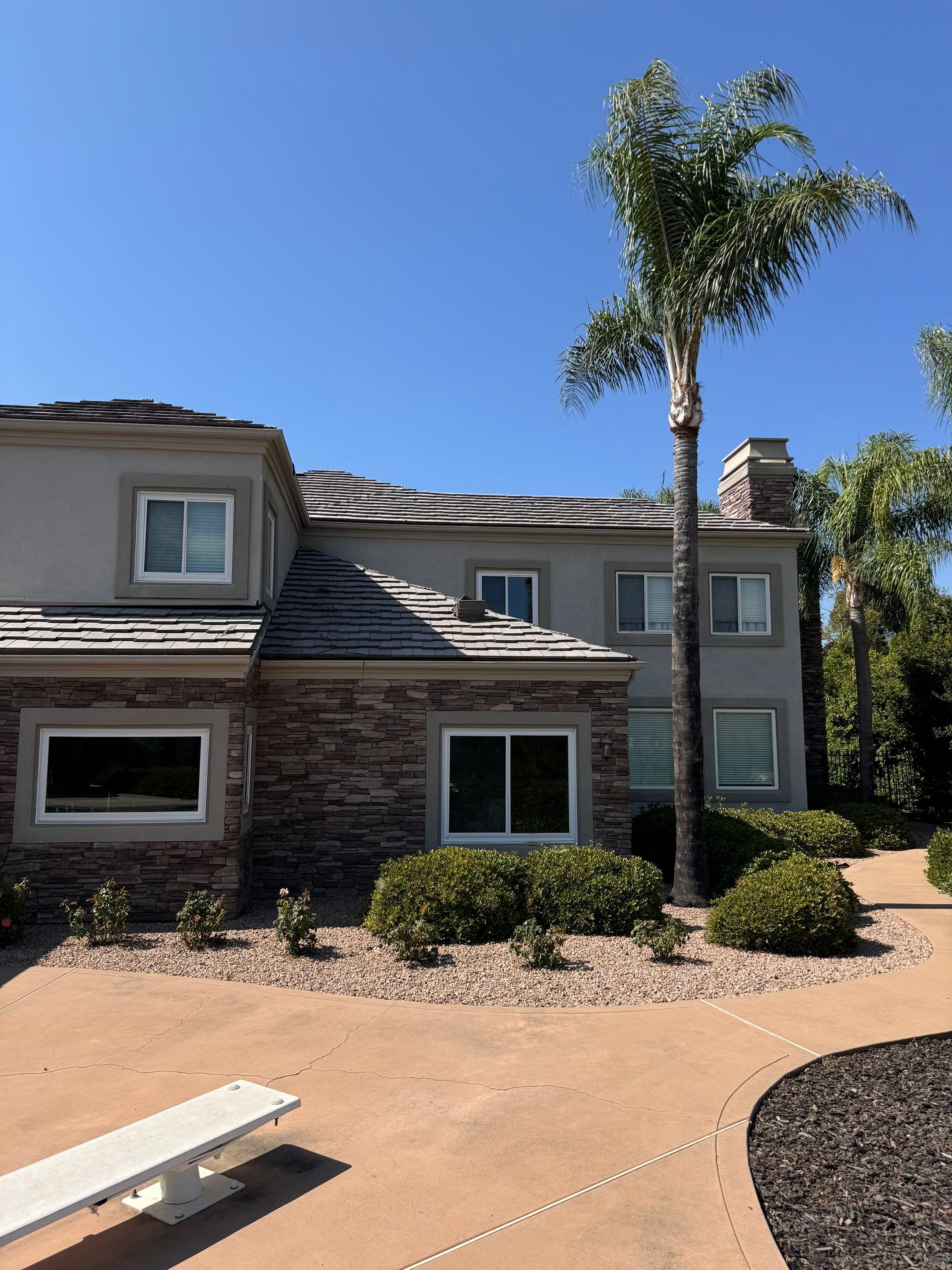 Full Roof Replacement Featuring Staggered Eagle Concrete Tiles in Poway by Reliable Roofing San Diego Inc.