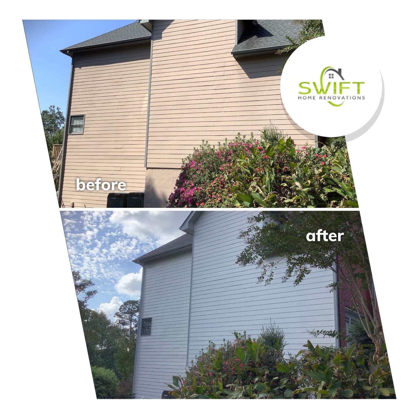 Exterior House Painting and Siding Refresh in Suwanee by Swift Home Renovations