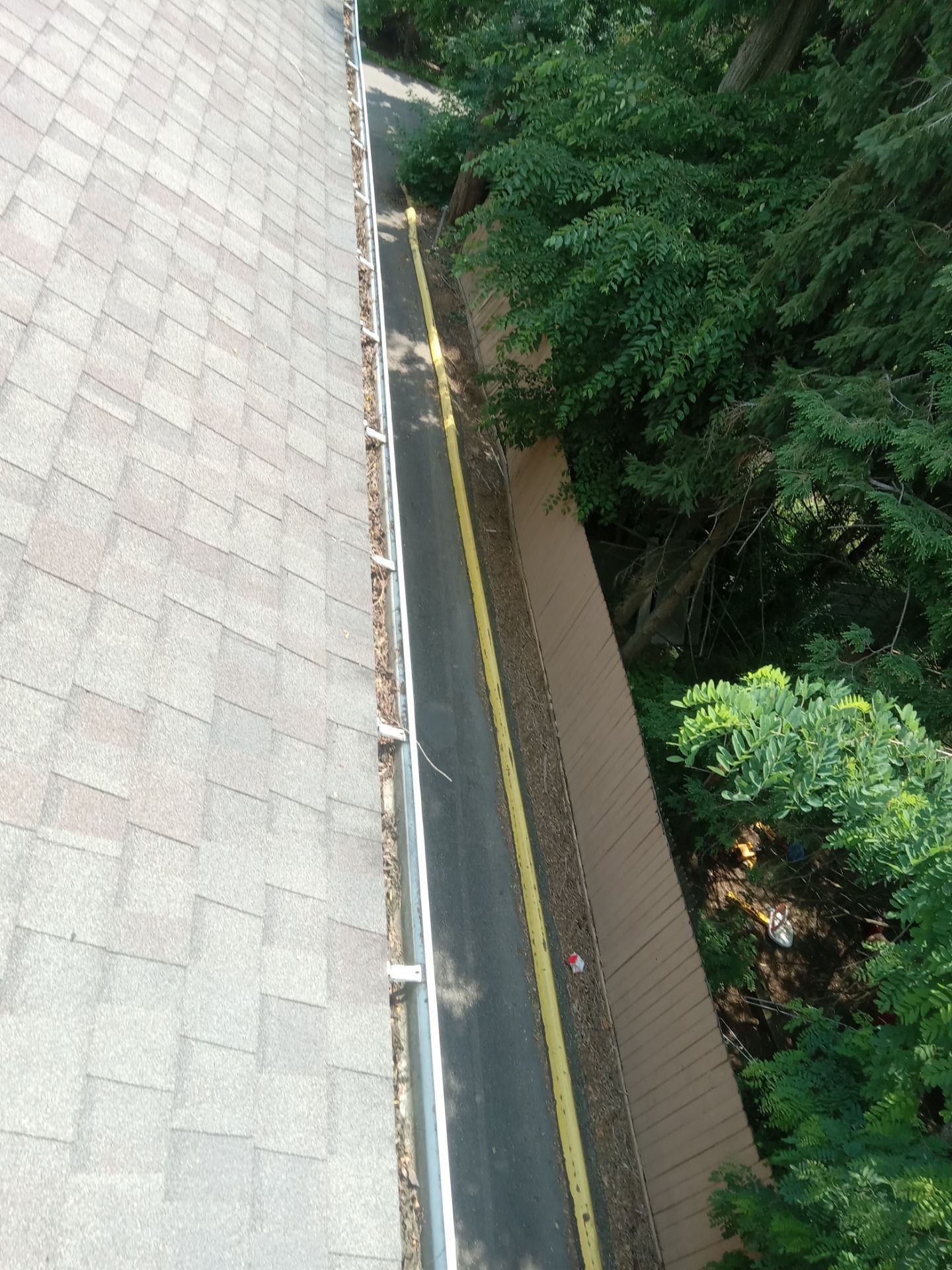 HOA gutter cleaning before photo