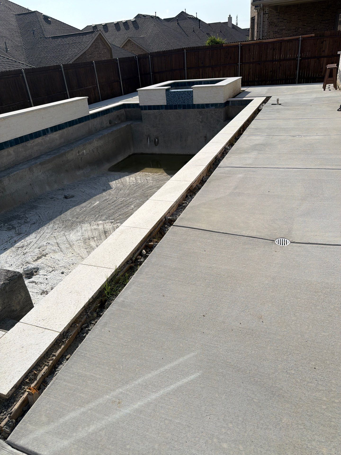 Modern Geometric Pool with Raised Spa by Pinnacle Pools and Spas - DFW