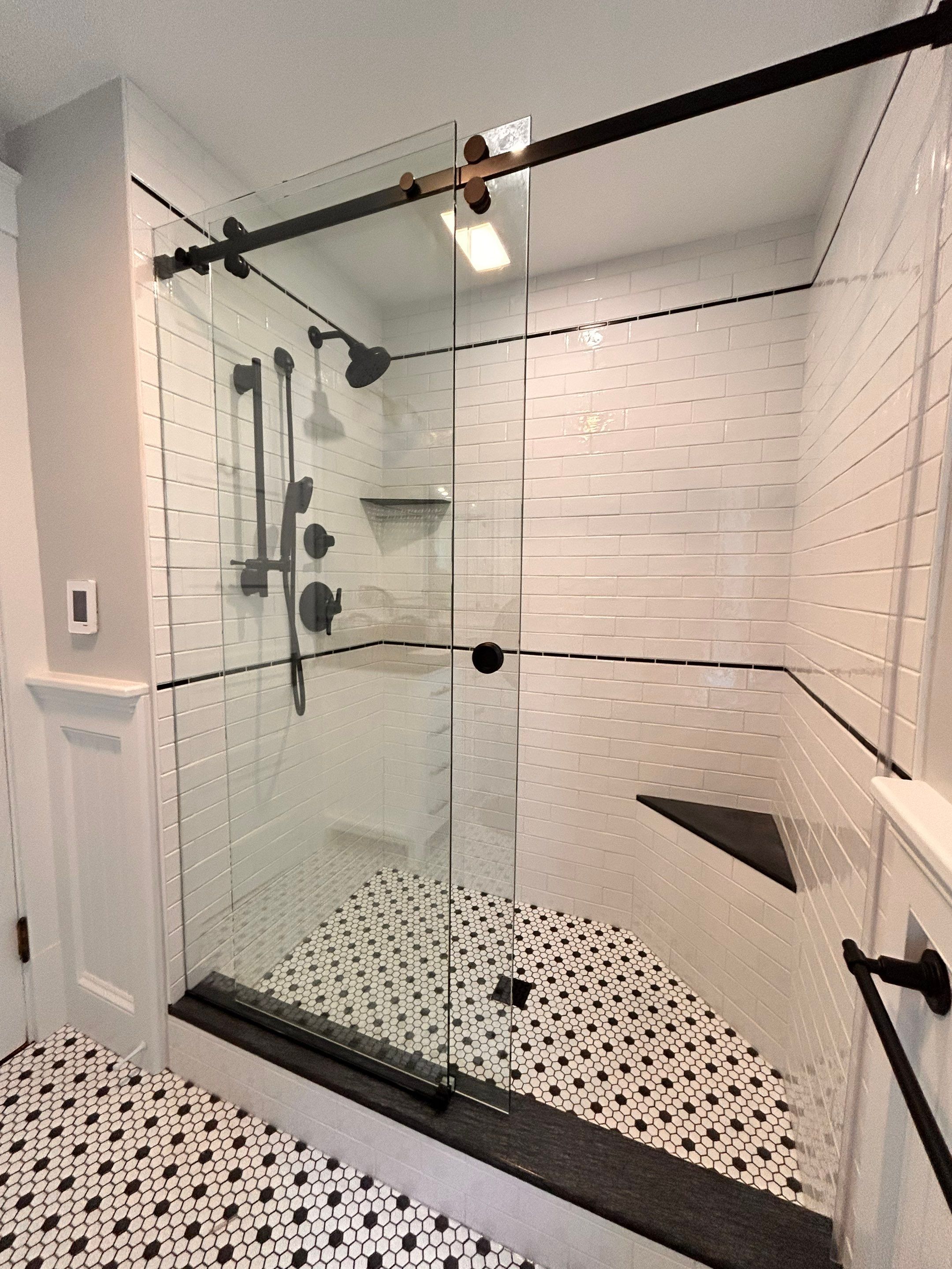 CRL Deluxe Serenity Shower using Tempered Shower Glass by Cheshire Glass Company