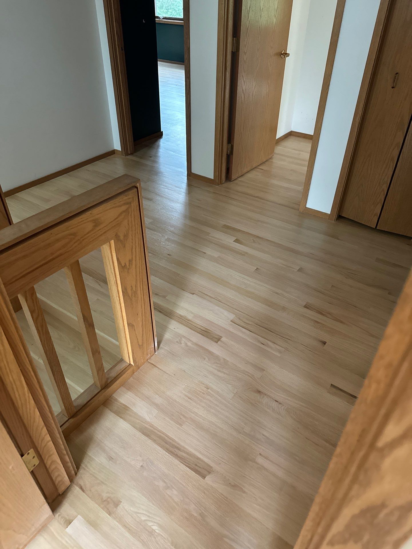 Hardwood flooring sanding using 2 1/4" Red oak flooring by Ann Arbor Hardwoods