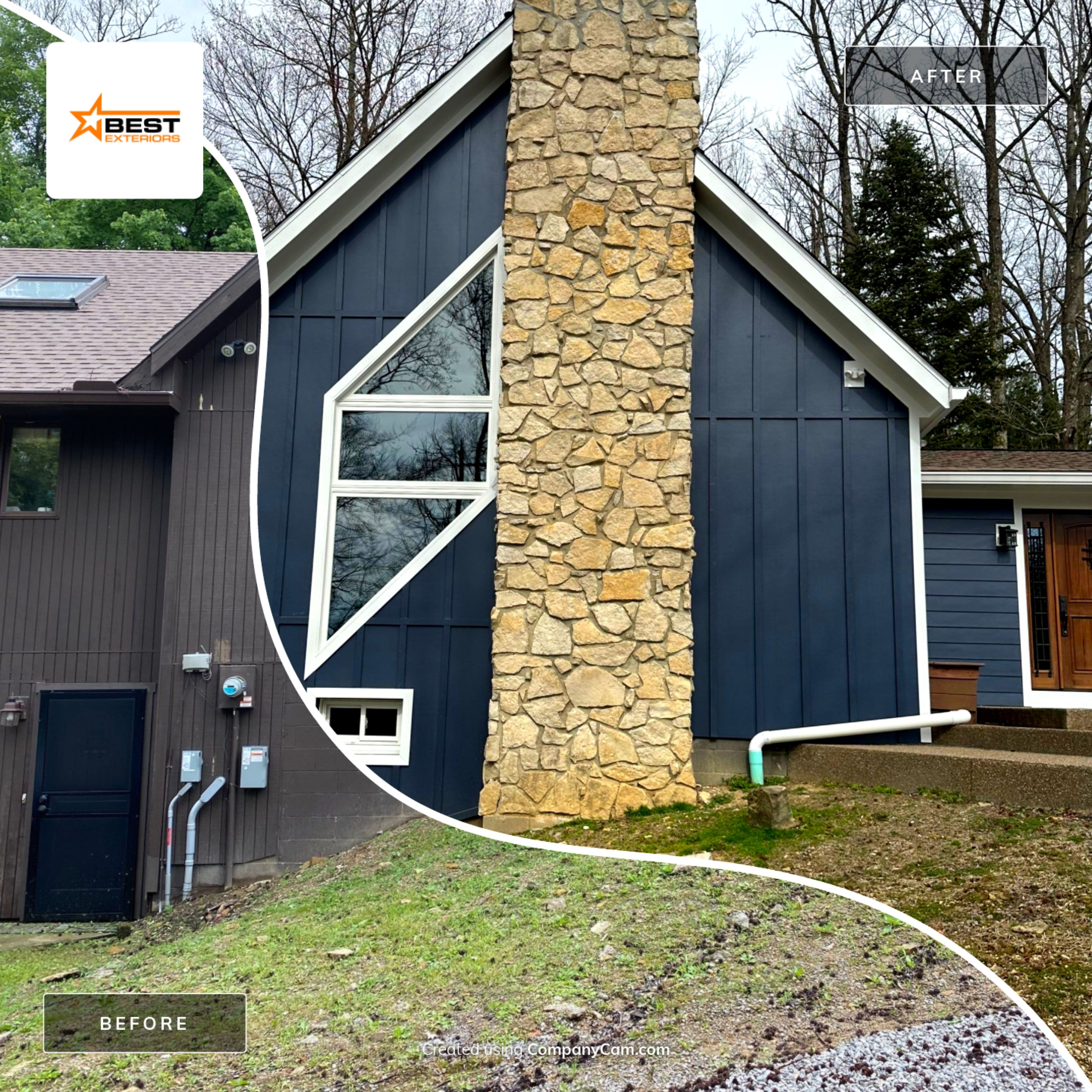 Siding Installation using James Hardie Board & Batten Siding by Best Roofing & Siding Company