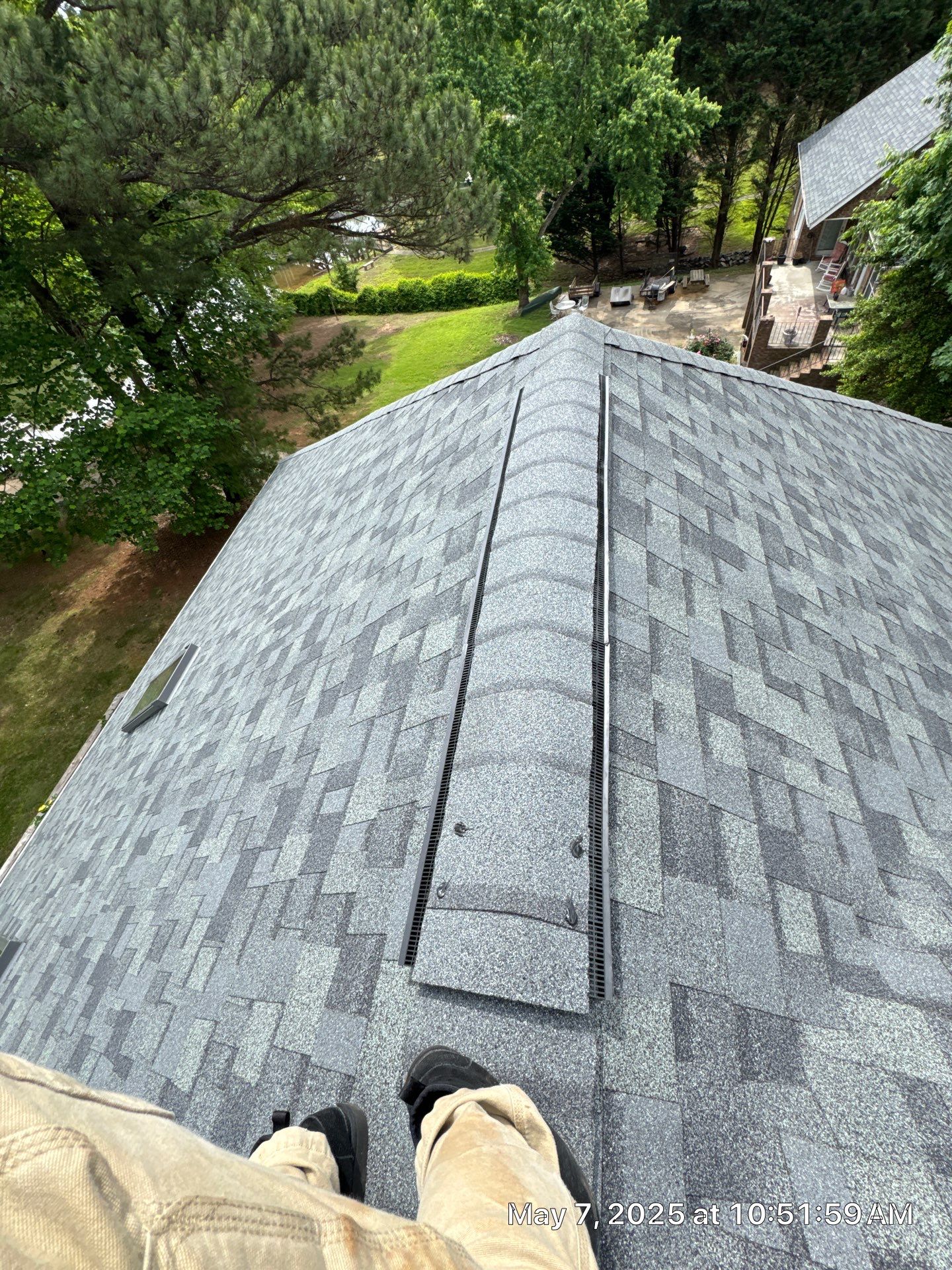 Residential Roof Replacement with Owens Corning Duration Architectural Shingles and 5 Velux Skylights in Charlotte, North Carolina by Merritt Roofing LLC
