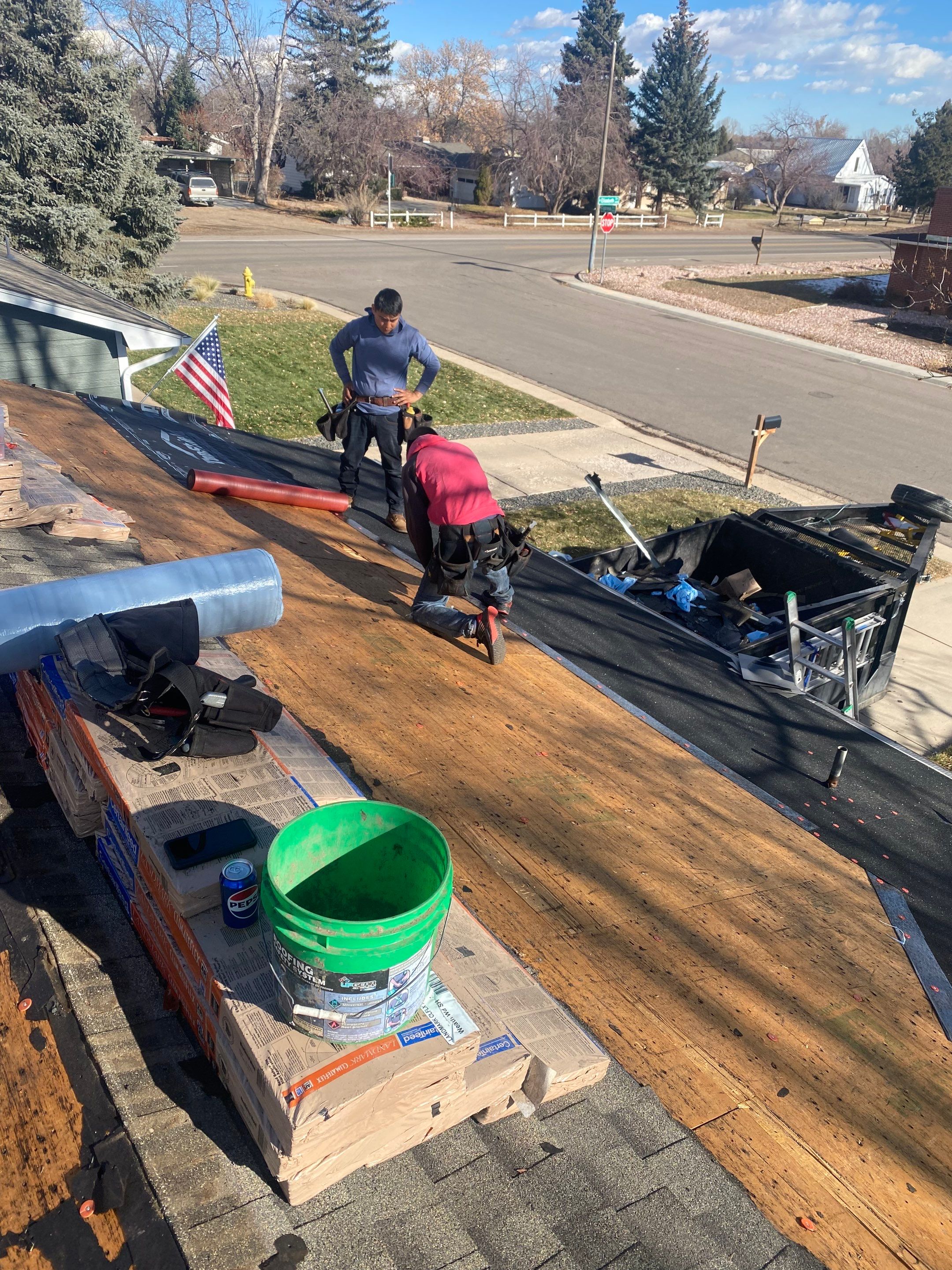 Resdiental Hail Damage Roof Replacement  using Certainteed Northgate Class 4 Impact Resistant "Weathered Wood" color by Black Belt Roofing 