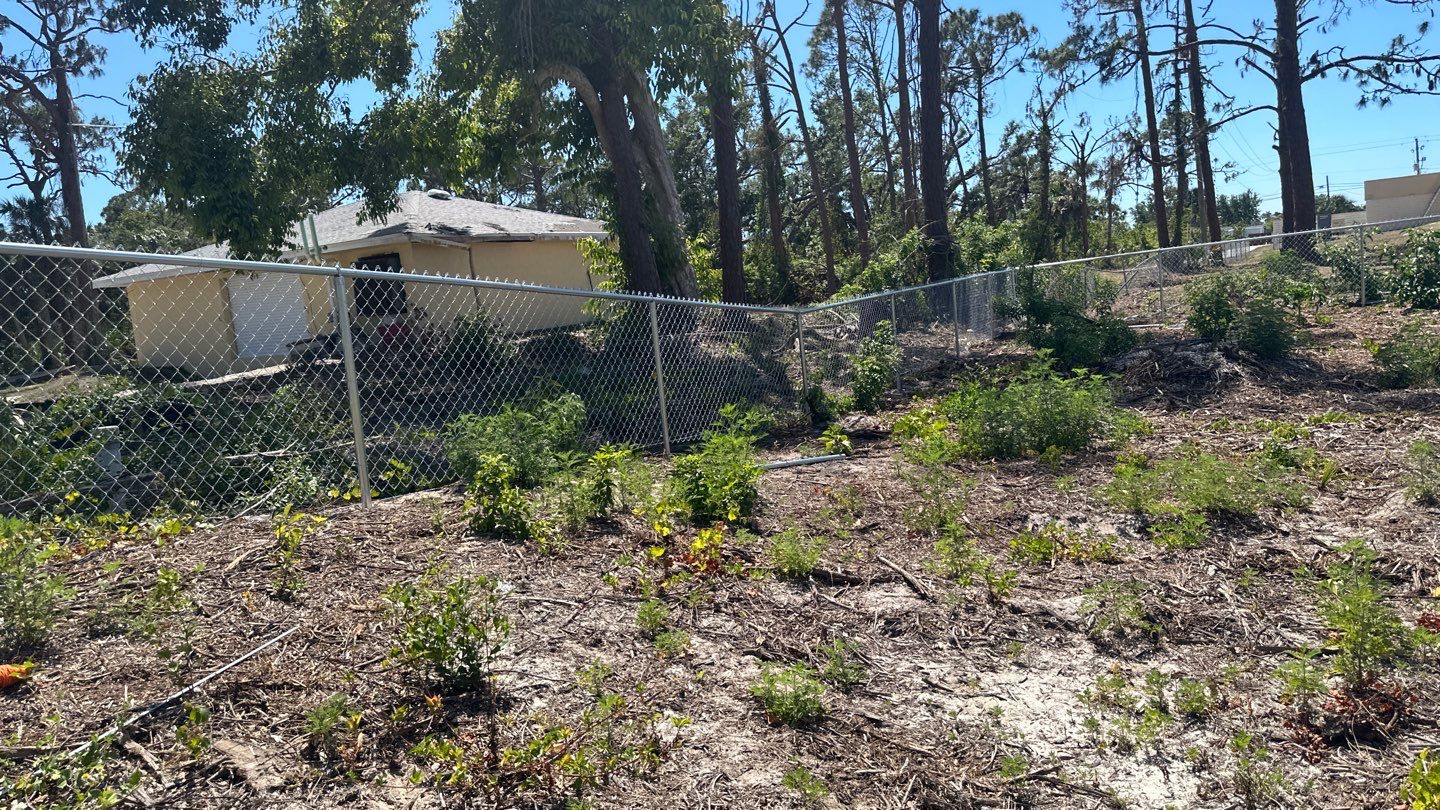 Commercial Chainlink and Vinyl Fence With Aluminum Framed Gates On Dumpster Enclosure by Asap fence and gates, LLC