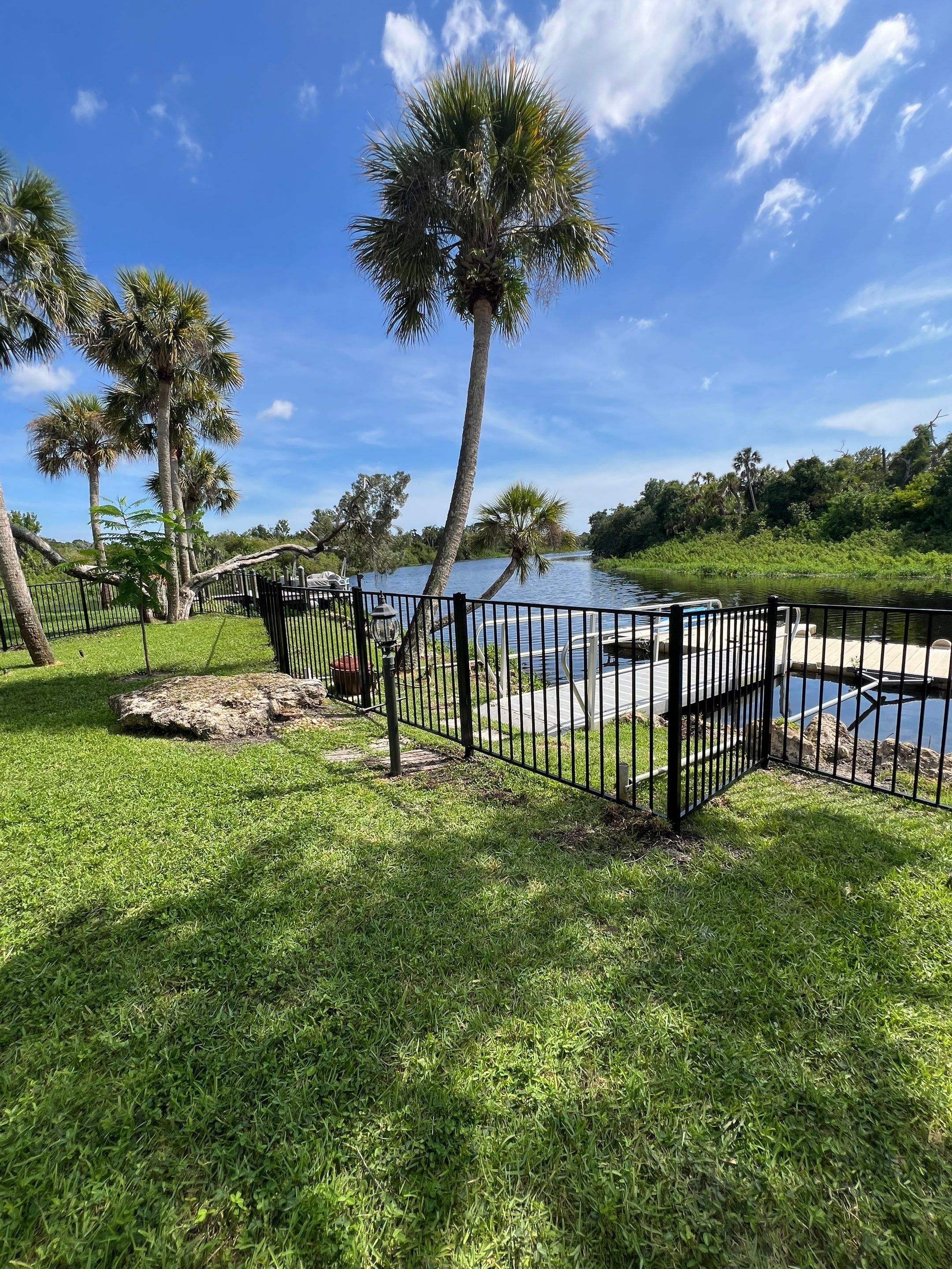 Aluminum Fence Installation using Black 3 Rail Aluminum Fence by Asap fence and gates, LLC
