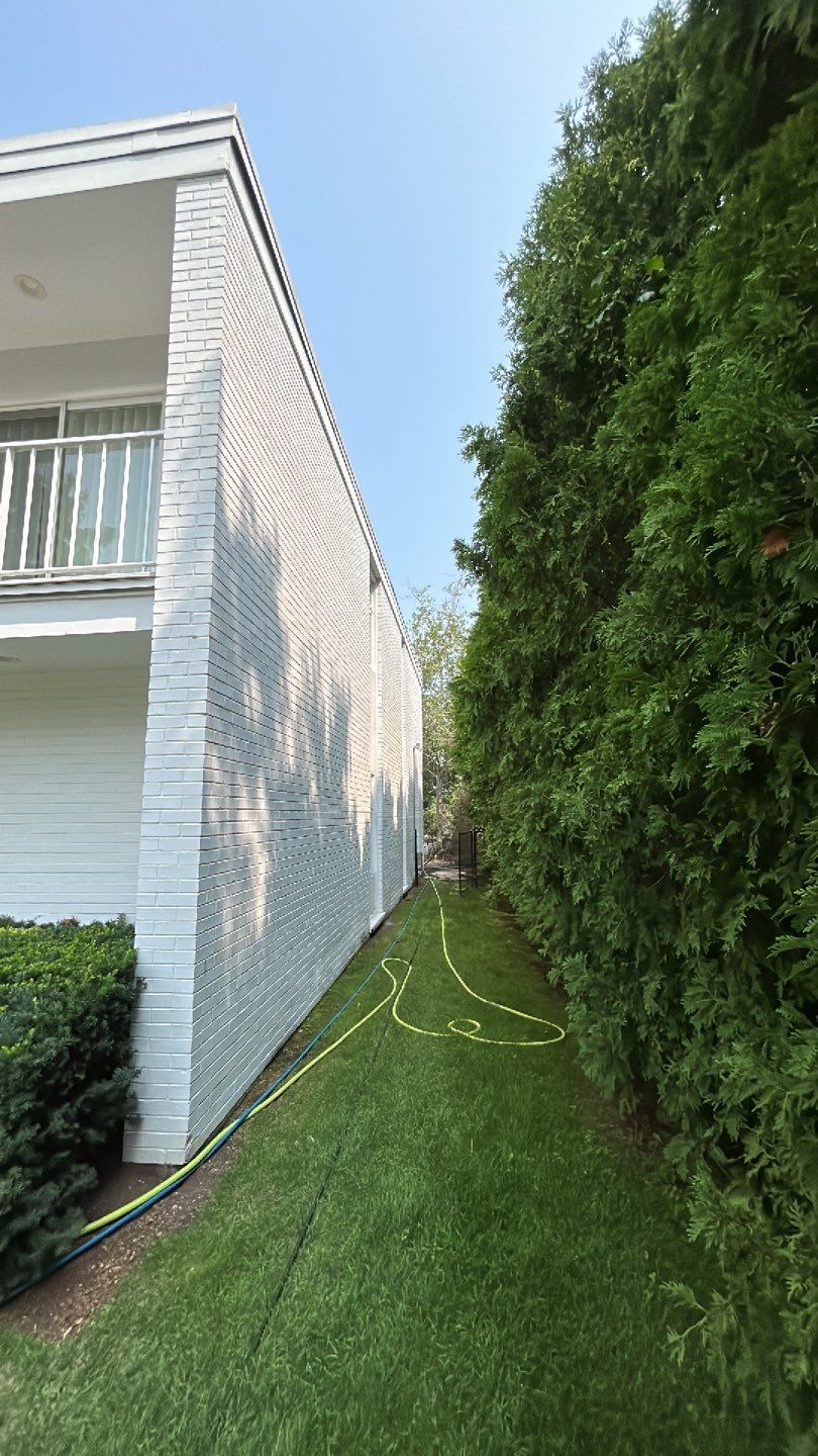 marble patio cleaning and sanding using Polysweep polymeric sand by Northern Power Washing LLC.