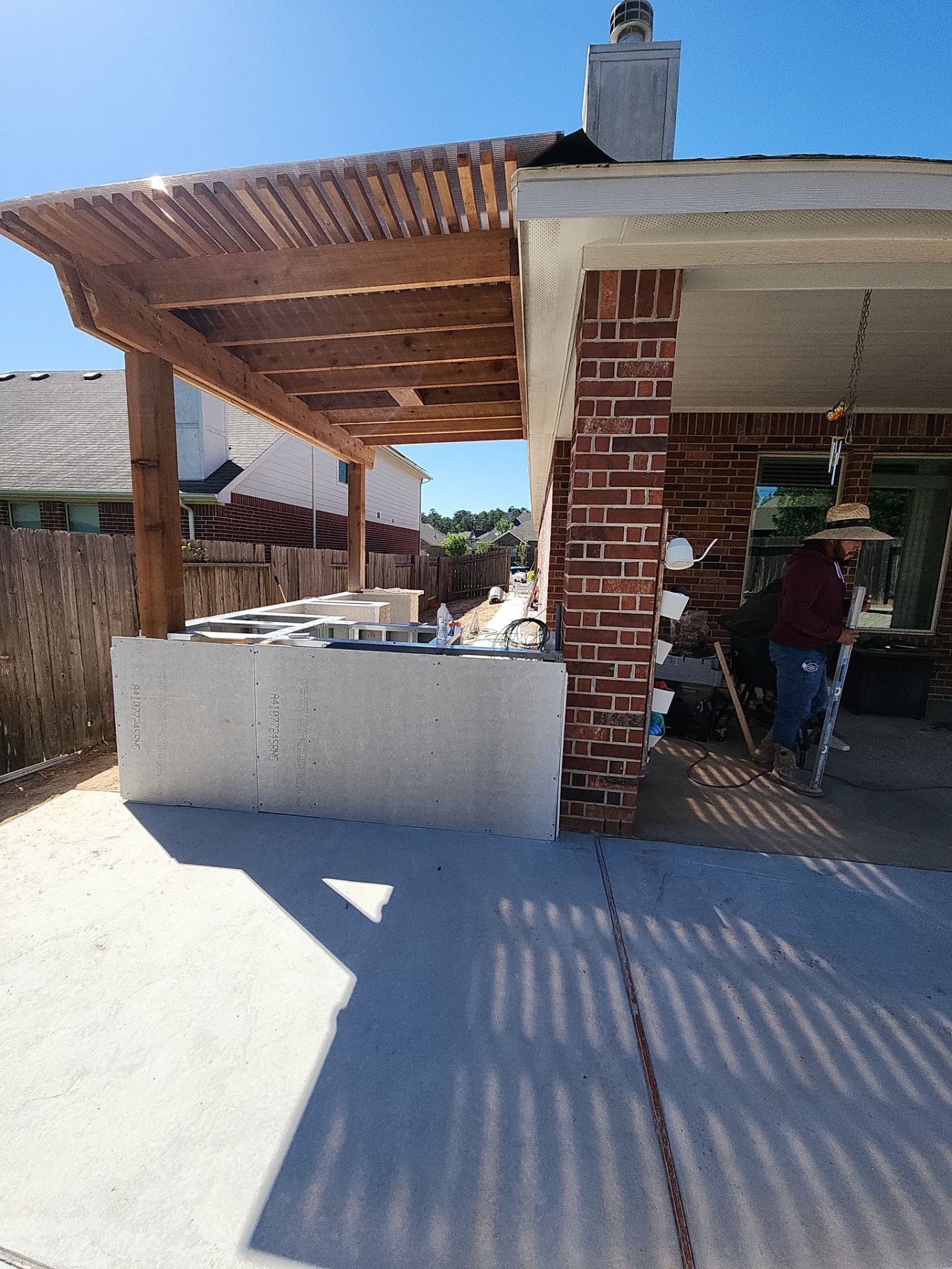 Pergola and Summer Kitchen in Conroe, TX by SophAlx LLC