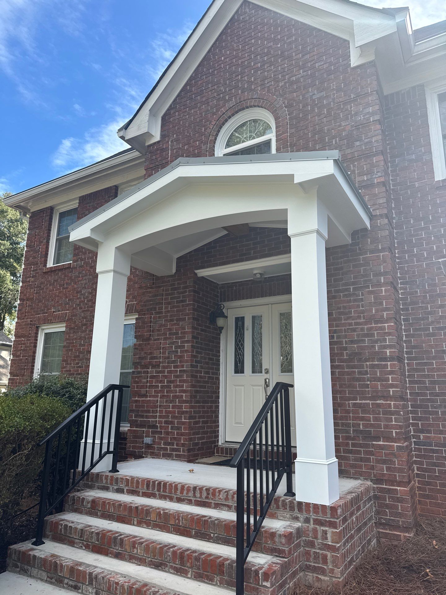 Custom Front Entry Portico Installation in Marietta by Swift Home Renovations 