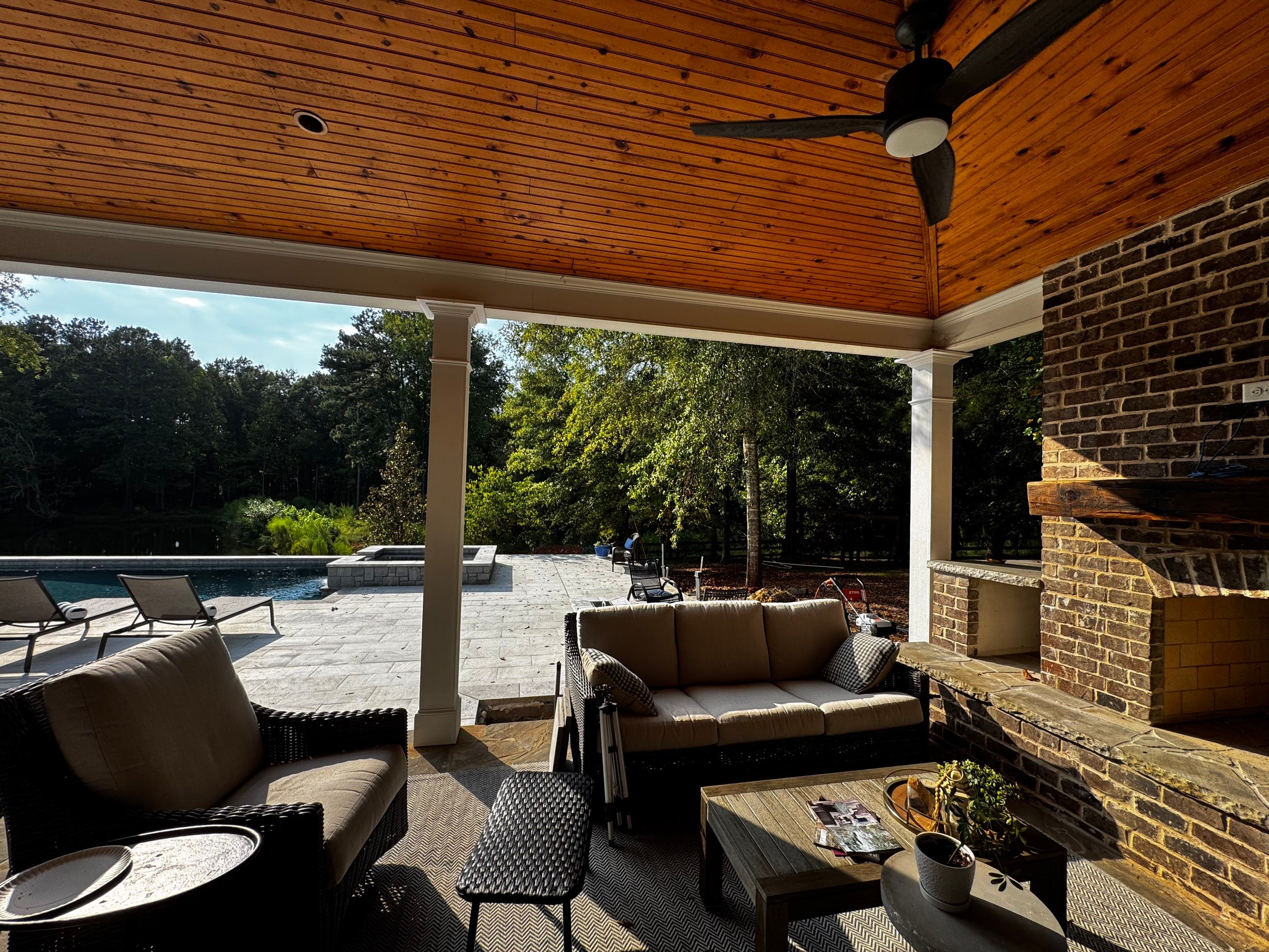 Exterior Column Refinishing and Interior Bedroom Painting in Monroe by PGP Surface Solutions, LLC