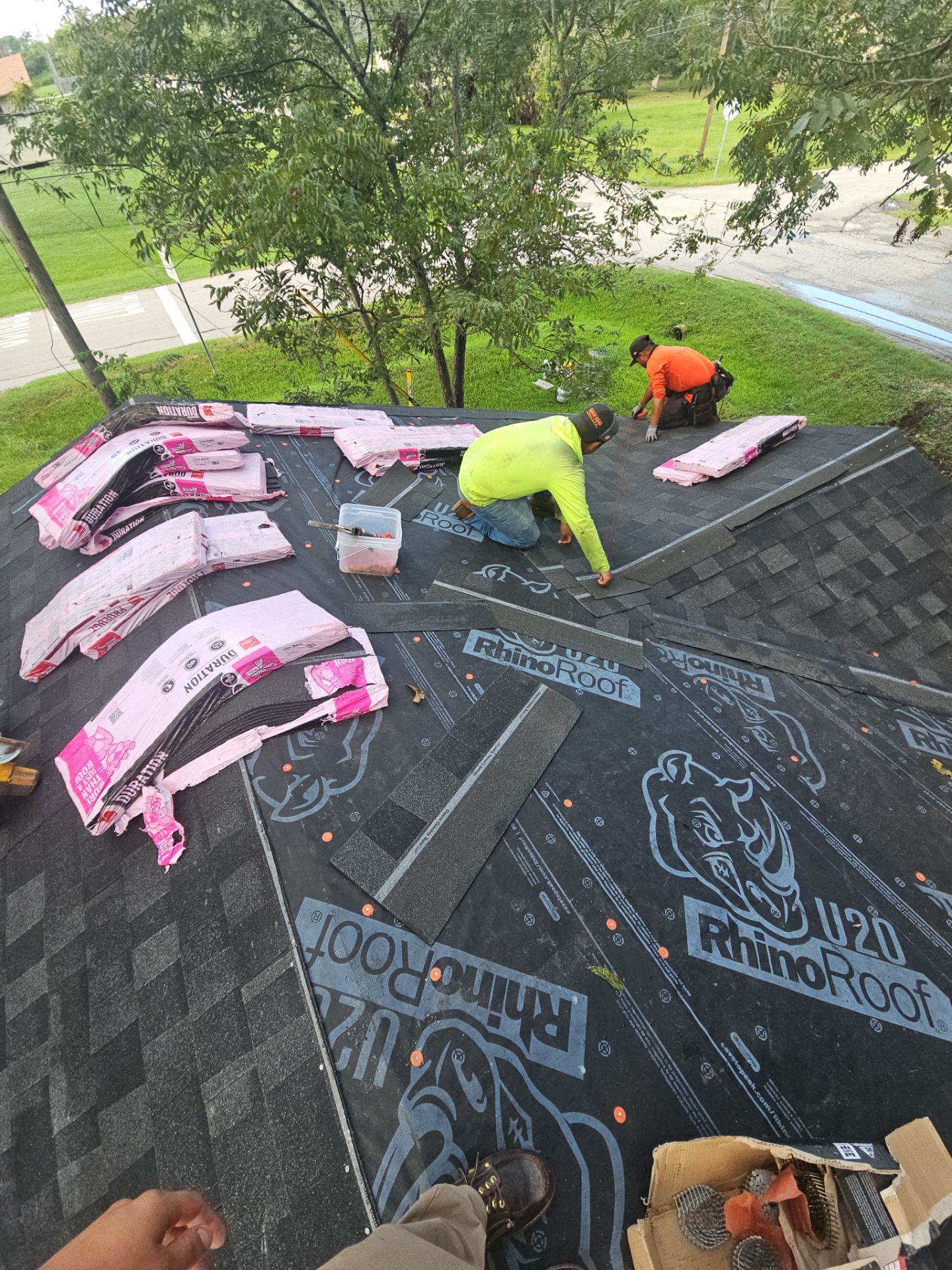 Residential Roofing Installation using Owen's Corning Duration (Lifetime) Shingles by Roof Repair Company