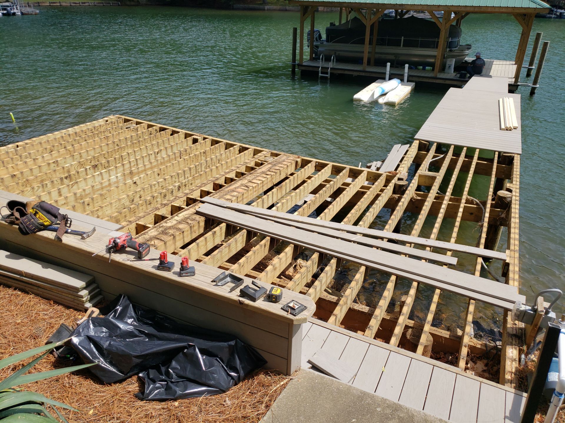 Dock Disaster Averted! Check Out This Incredible Transformation! š by A Step Above Handy LLC