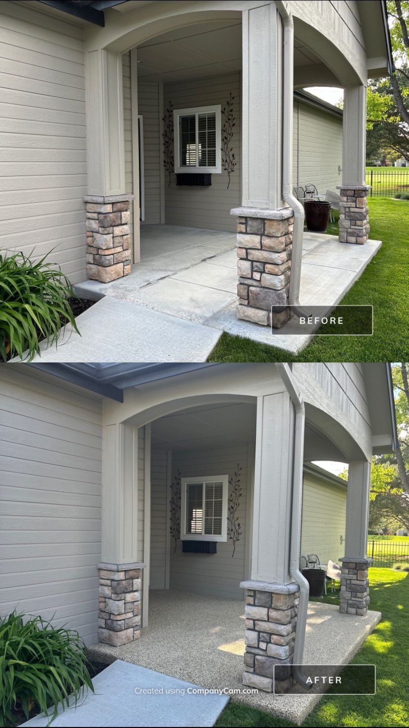Beautiful Front Stoop Transformation for Kay by Mr. Mudd Concrete