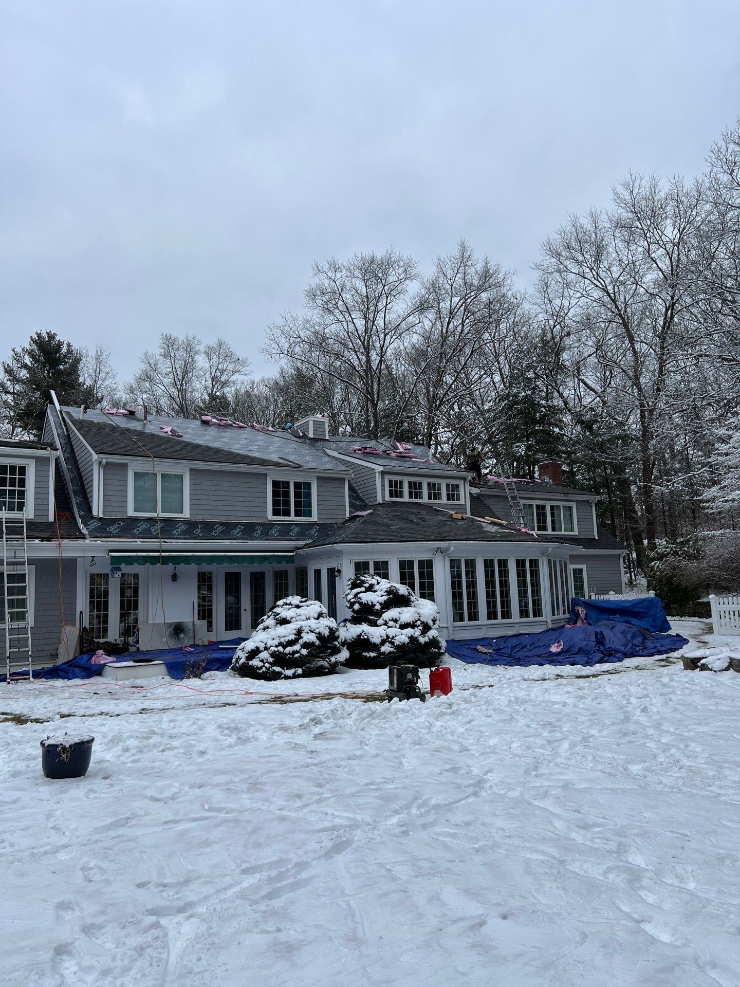 Carlisle Roofing Installation using Owens Corning Shingles and Copper by Mighty Dog Roofing of Greater Middlesex County