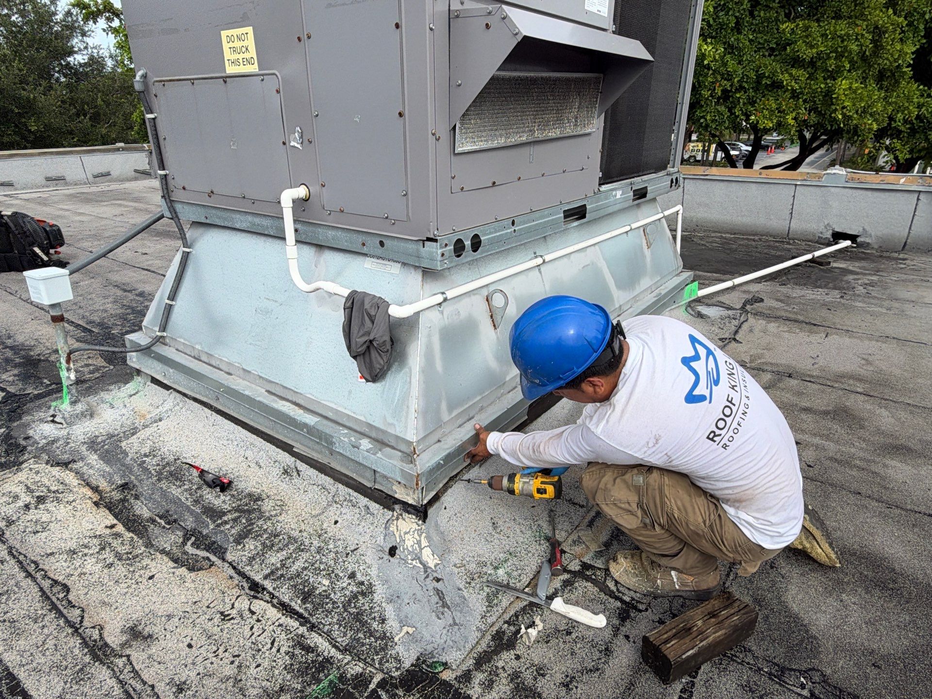 Commercial Roof Restoration and HVAC Flashing Repairs in Pompano Beach by Roof King LLC