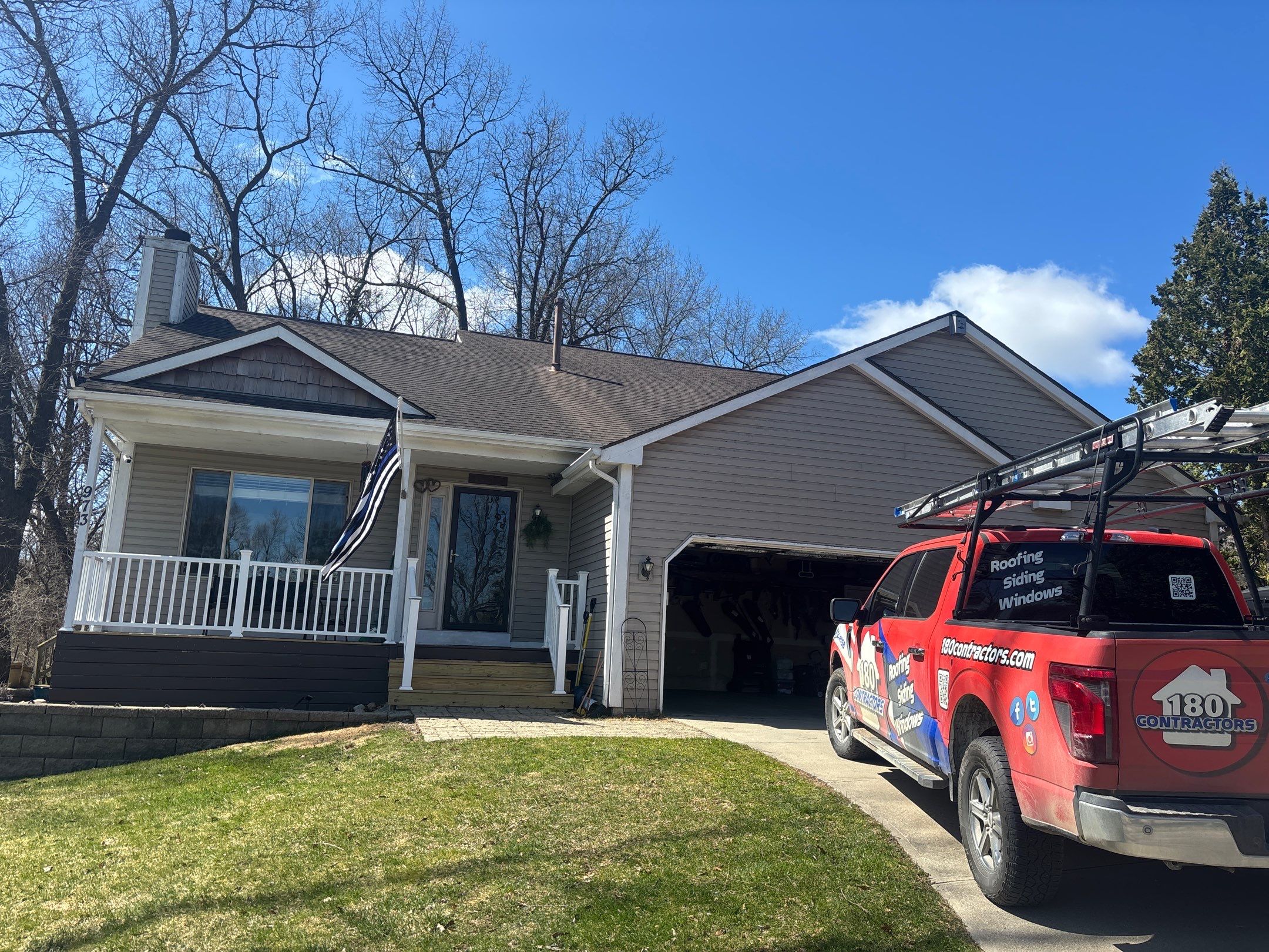 Roof Replacement using Malarkey Vista Brilliant Black by 180 Contractors